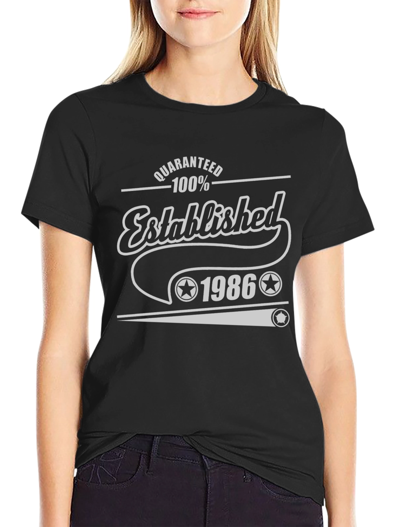 Black Established 1986 Black Graphic Tee view 2