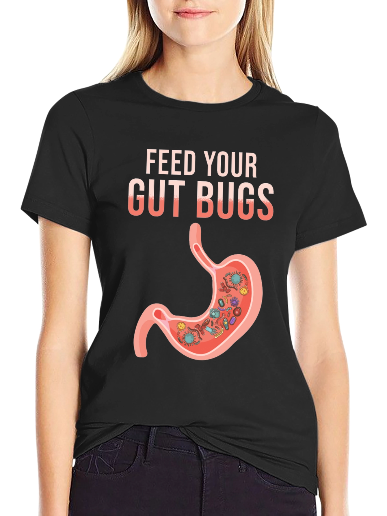 Feed Your Gut Bugs T-Shirt Funny Health Tee - 2