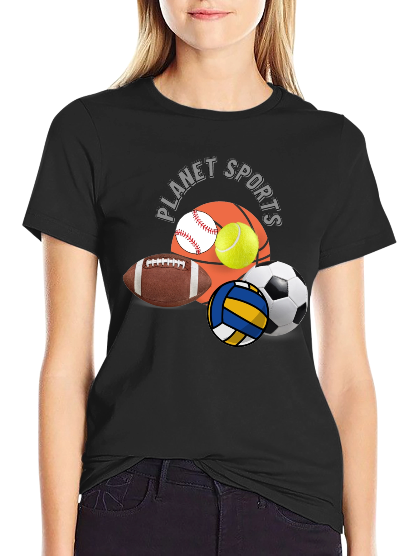 Black Planet Sports Black Graphic T-Shirt view 2