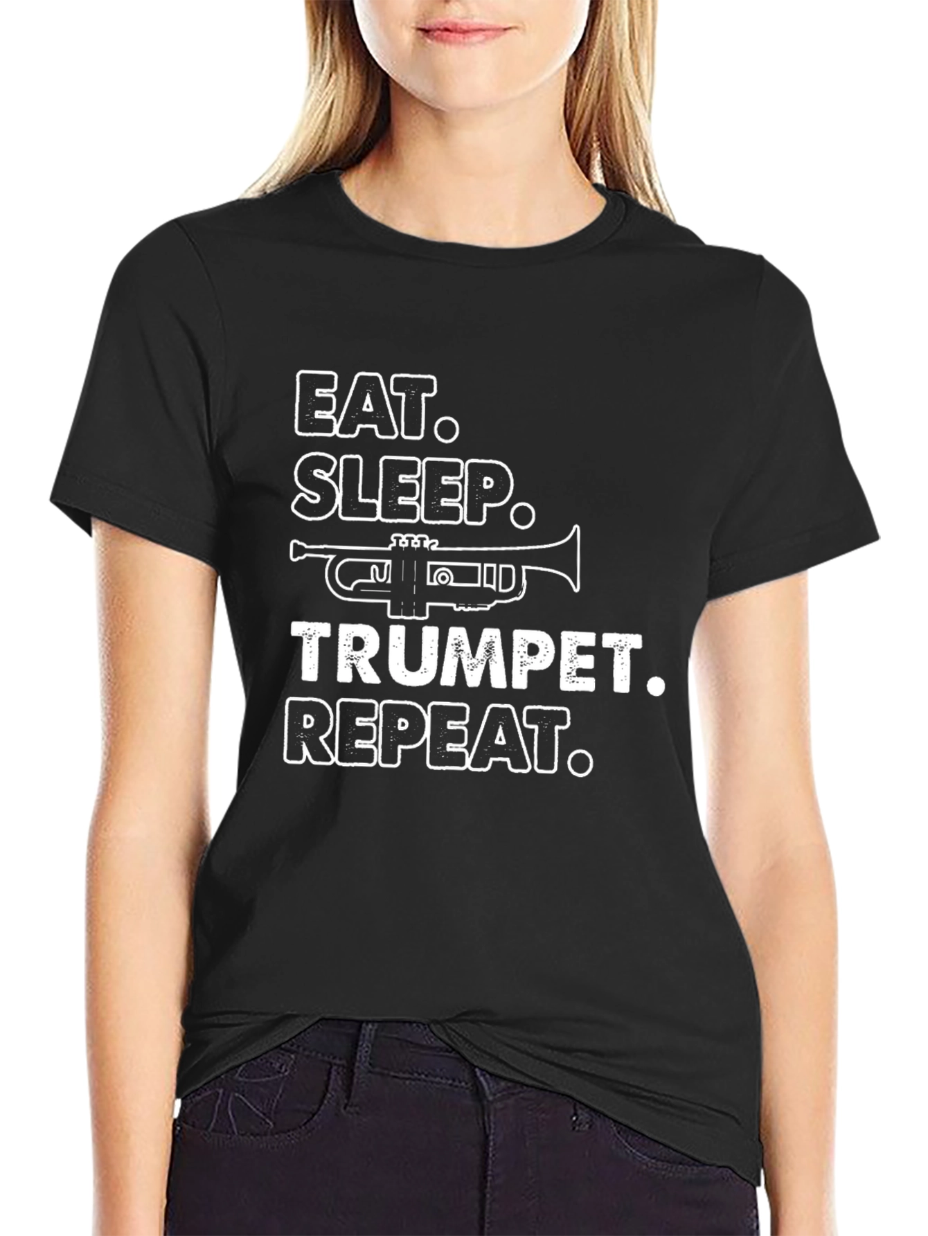 Eat Sleep Trumpet Repeat Graphic Tee - 2