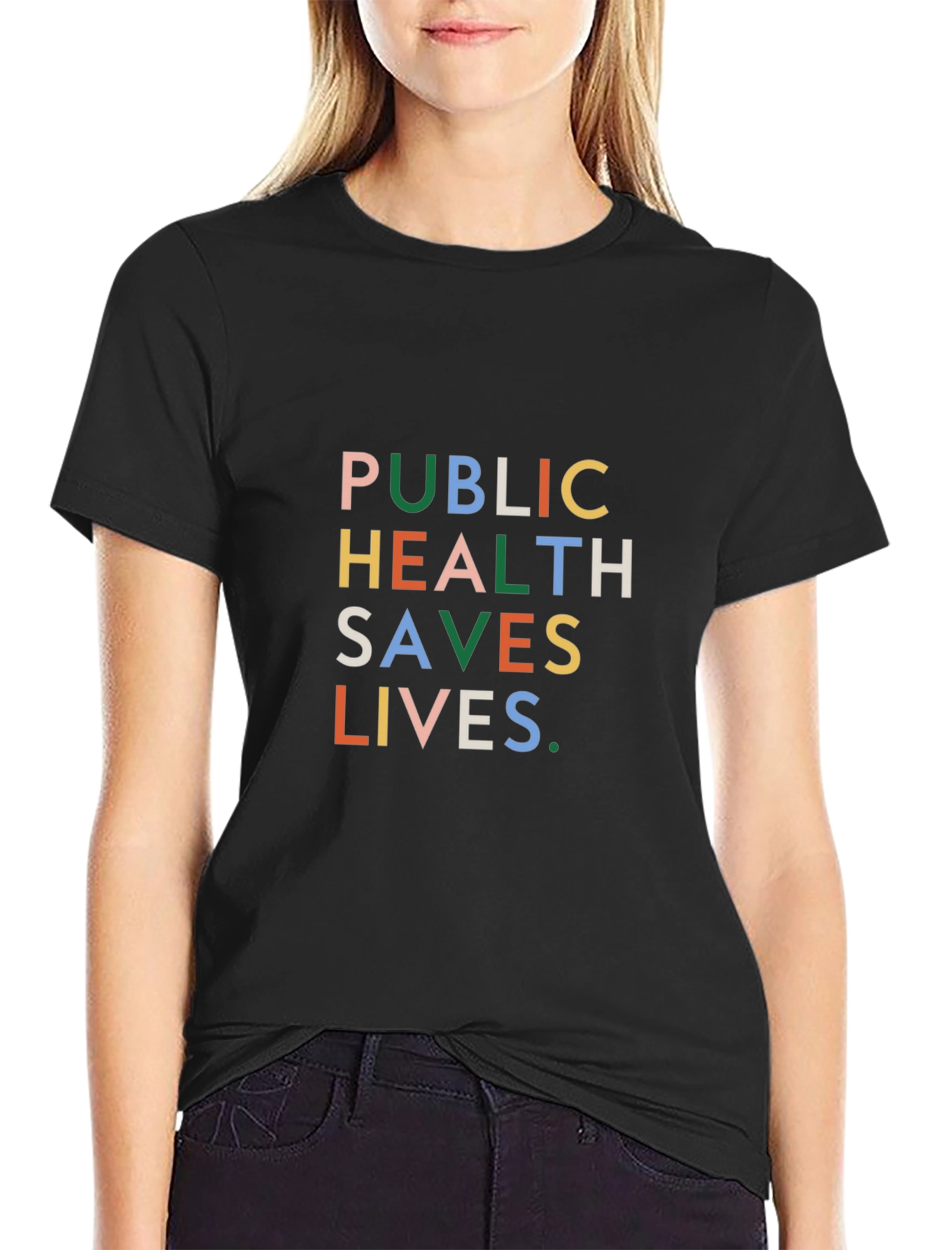 Black Public Health Saves Lives Graphic Tee view 2