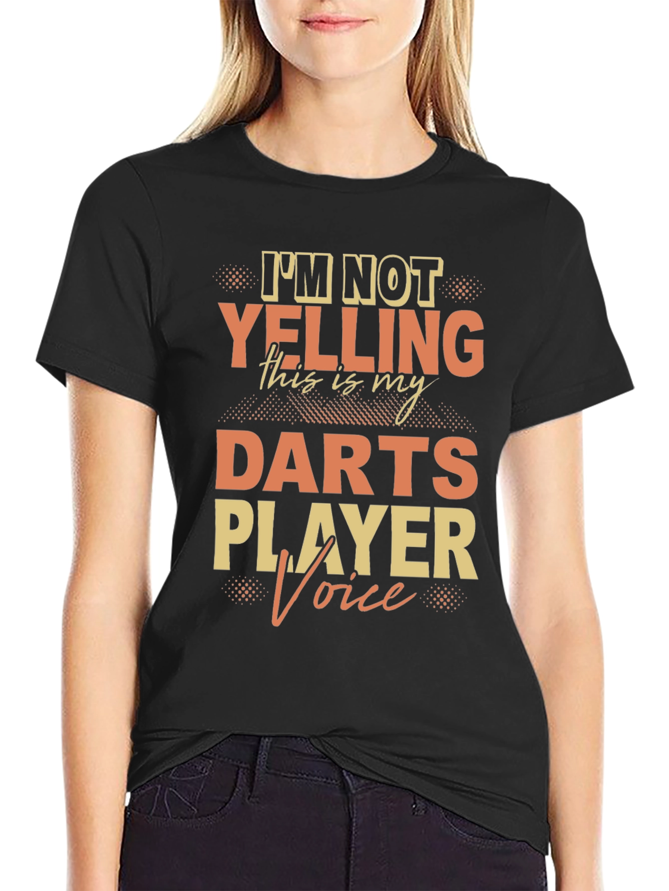 Black Darts Player Voice T-Shirt - Novelty Tee view 2