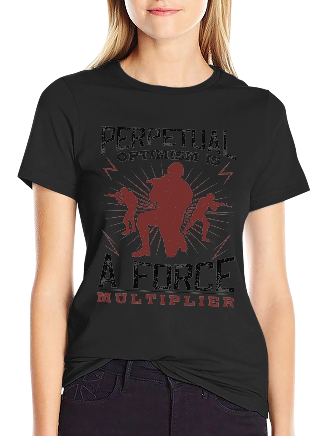 Black Perpetual Force Multiplier Graphic Tee - Tactical Style view 2