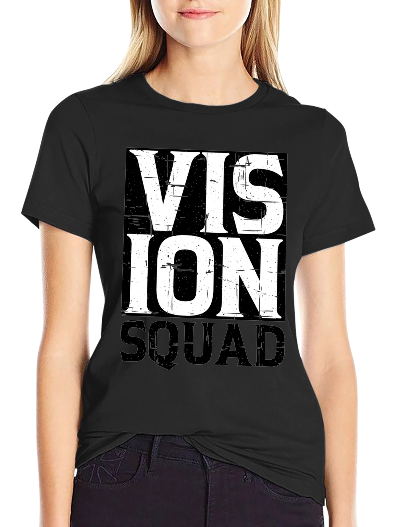 Black Vision Squad Graphic Tee - Bold Design view 2