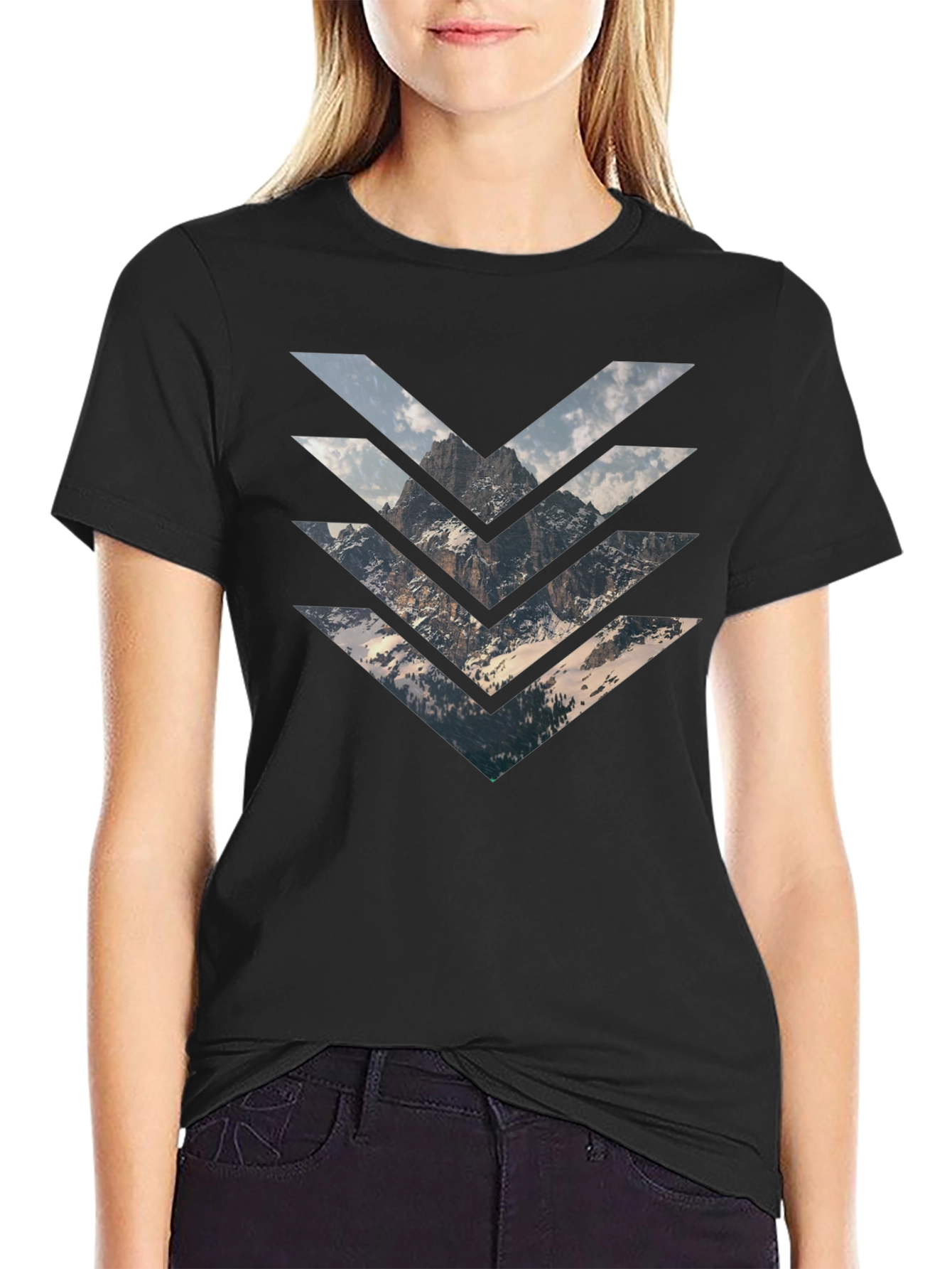 Black Mountain Arrow Graphic Black T-Shirt view 2