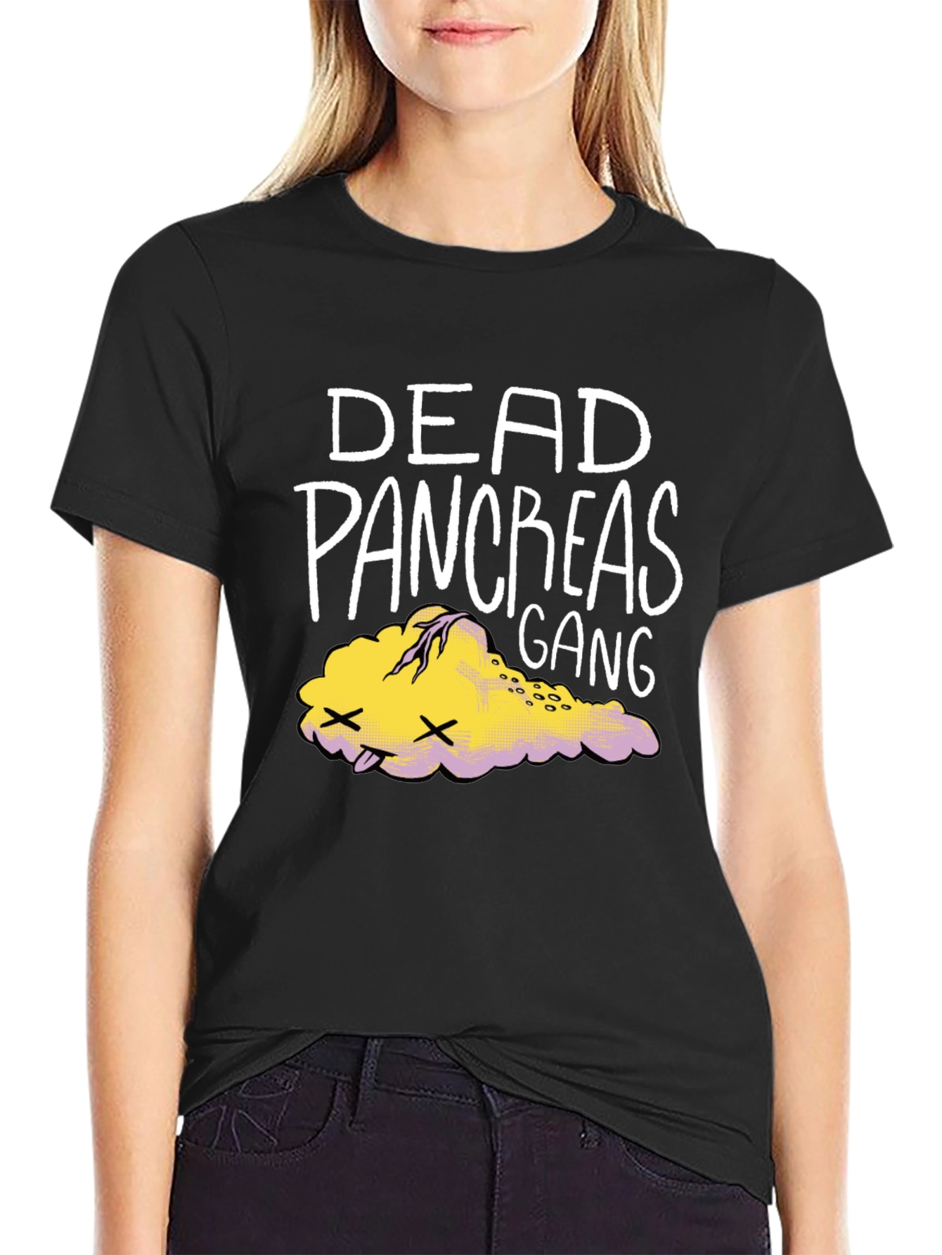 Black Dead Pancreas Gang T-Shirt view 2