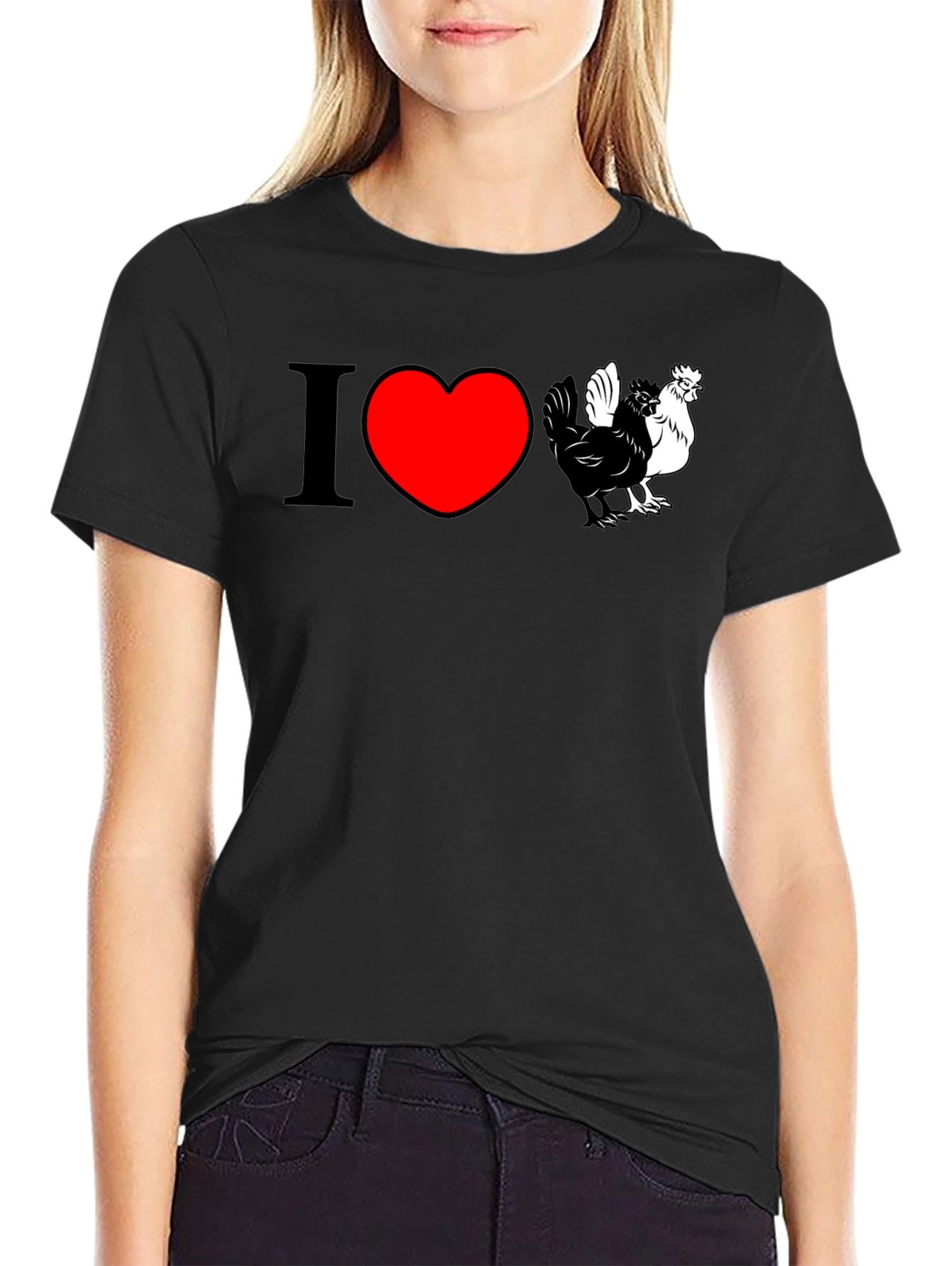 I Heart Chickens T-Shirt - Cute Farm Animal Tee - 2