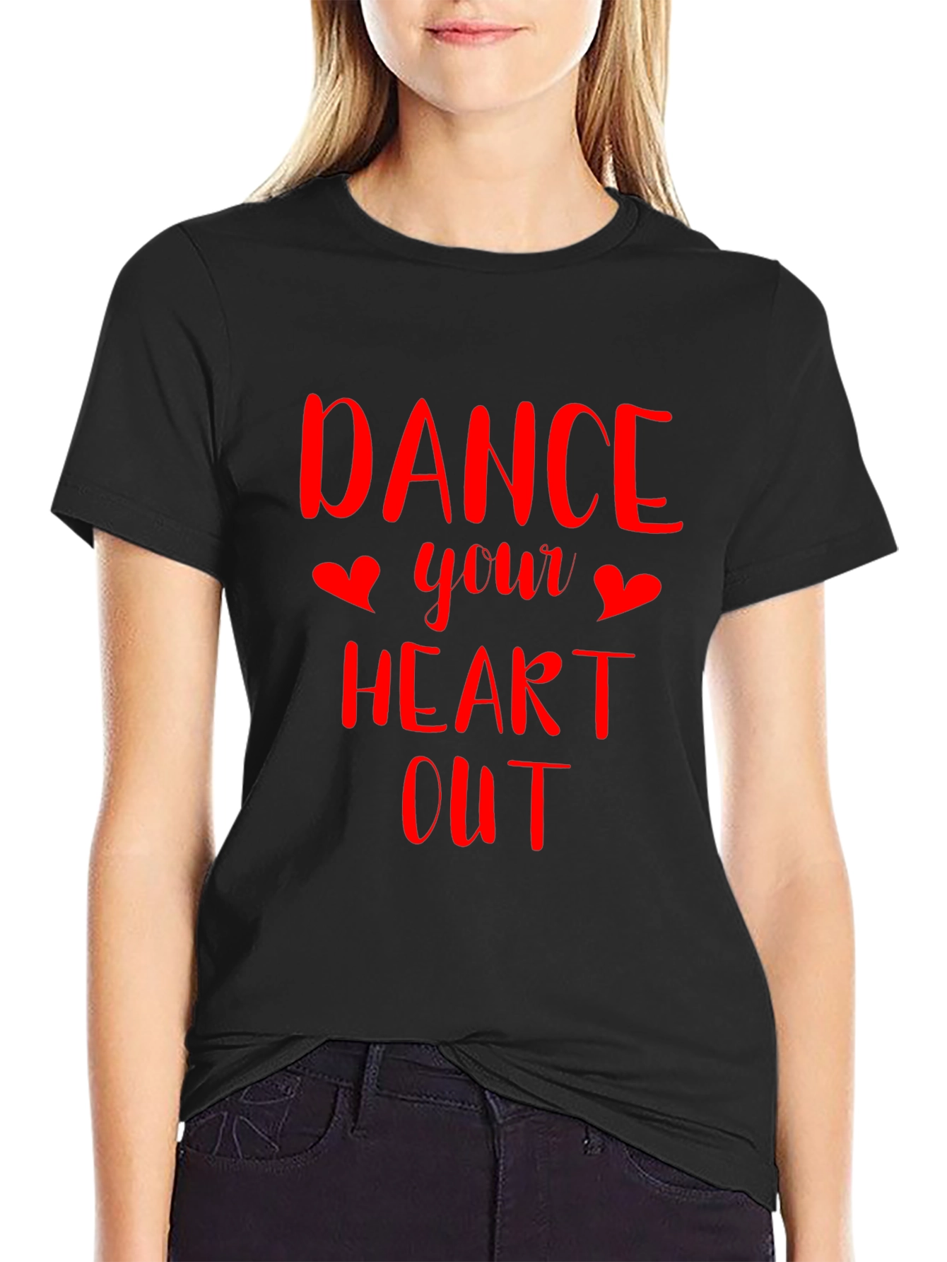 Black Dance Your Heart Out Graphic T-Shirt view 2