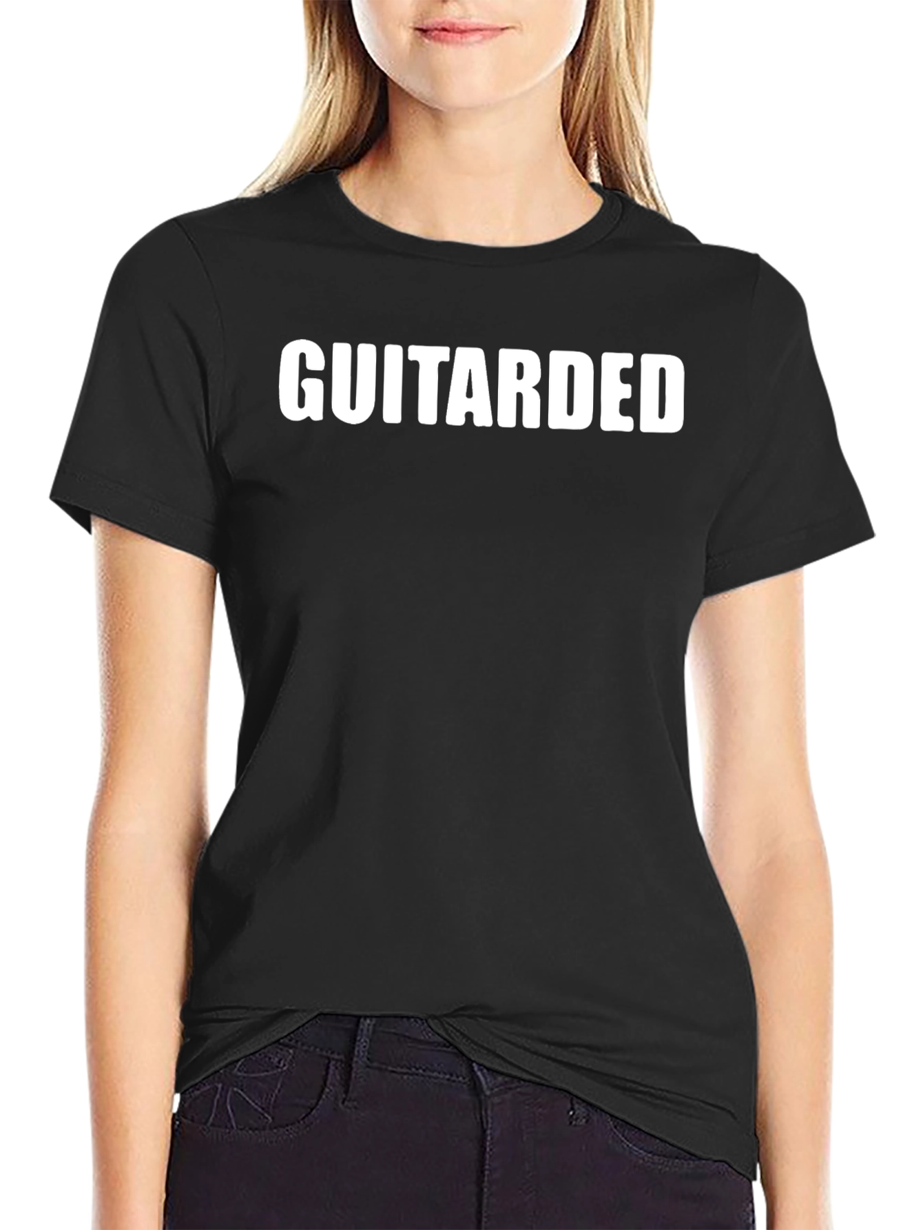 Black GuitarDed Black Graphic Tee view 2