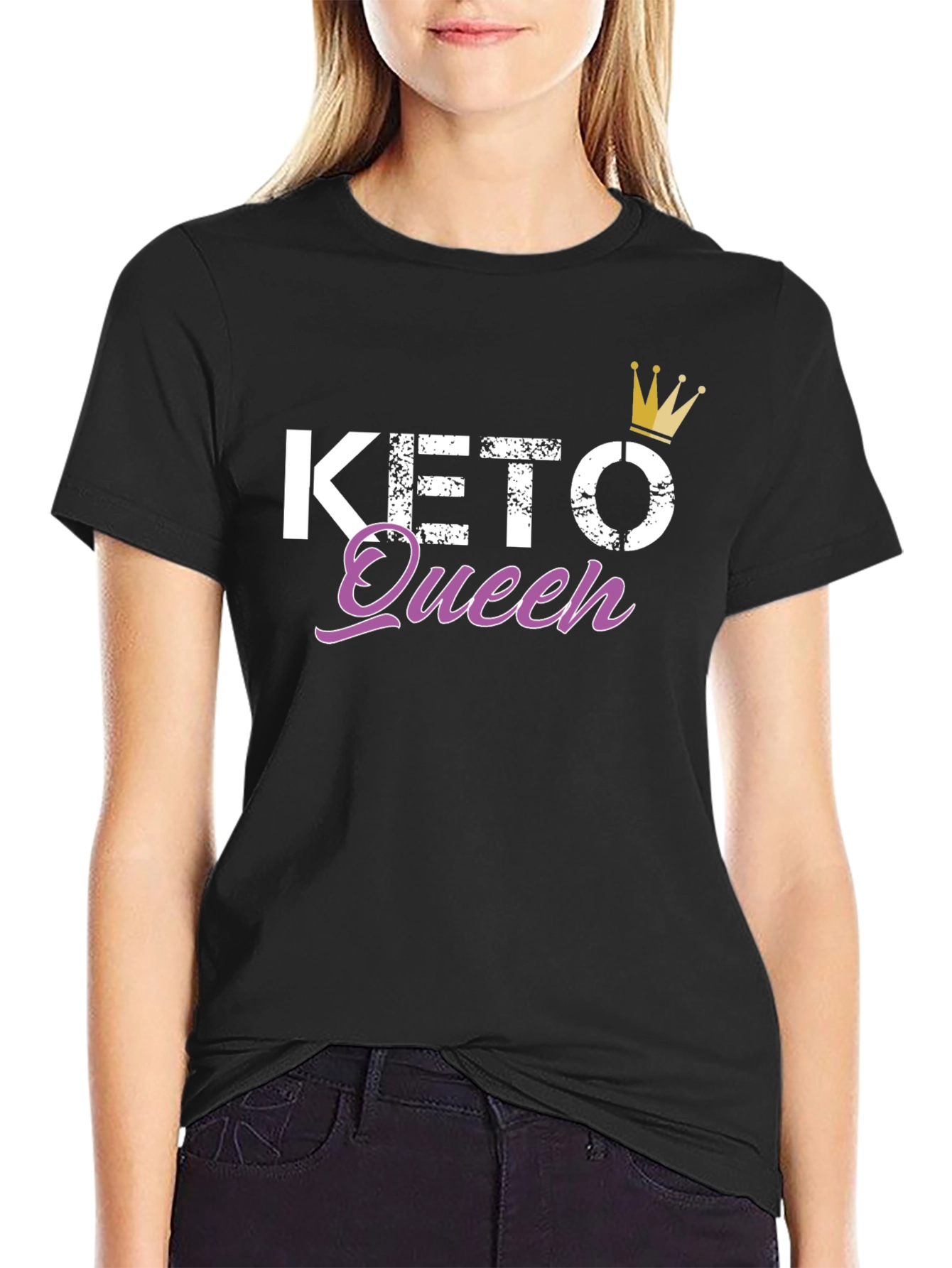 Black Keto Queen Graphic Tee - Stylish & Comfortable view 2