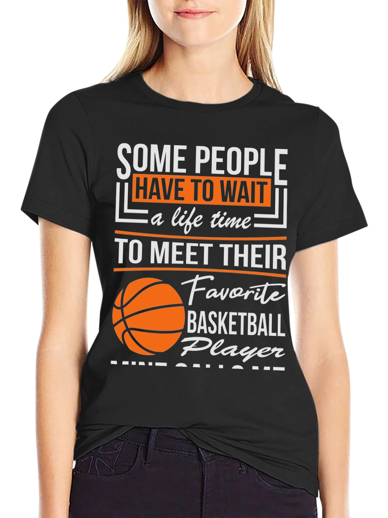 Black Basketball Player T-Shirt view 2