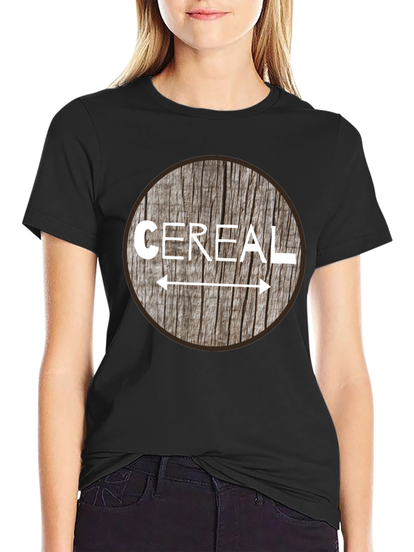 Black Cereal Preference Arrow T-Shirt - Black view 2