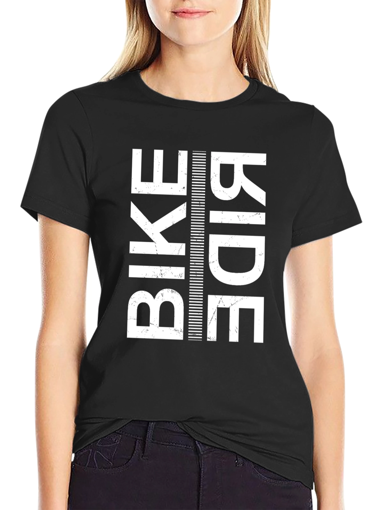 Black Ride Bike Kid T-Shirt - Black view 2