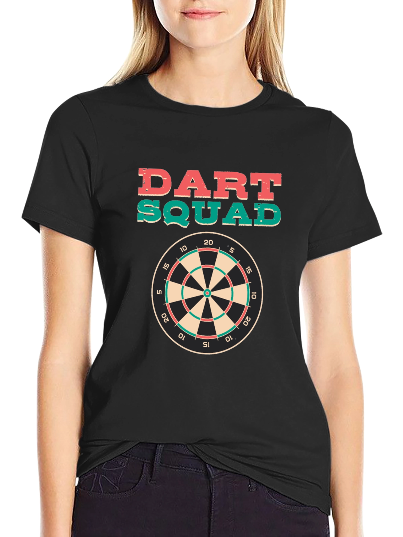 Black Dart Squad Graphic Tee - Black Cotton T-Shirt view 2