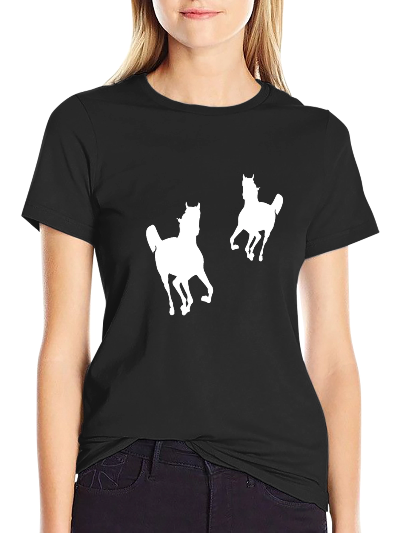 Black Black Horse Graphic Tee view 2