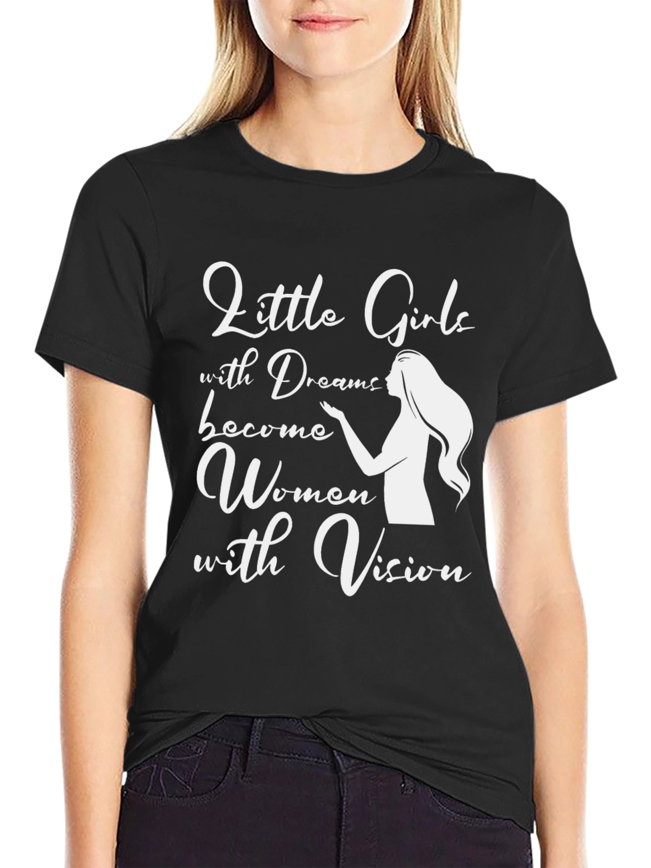 Inspirational Women's T-Shirt - Little Girls with Dreams - 2