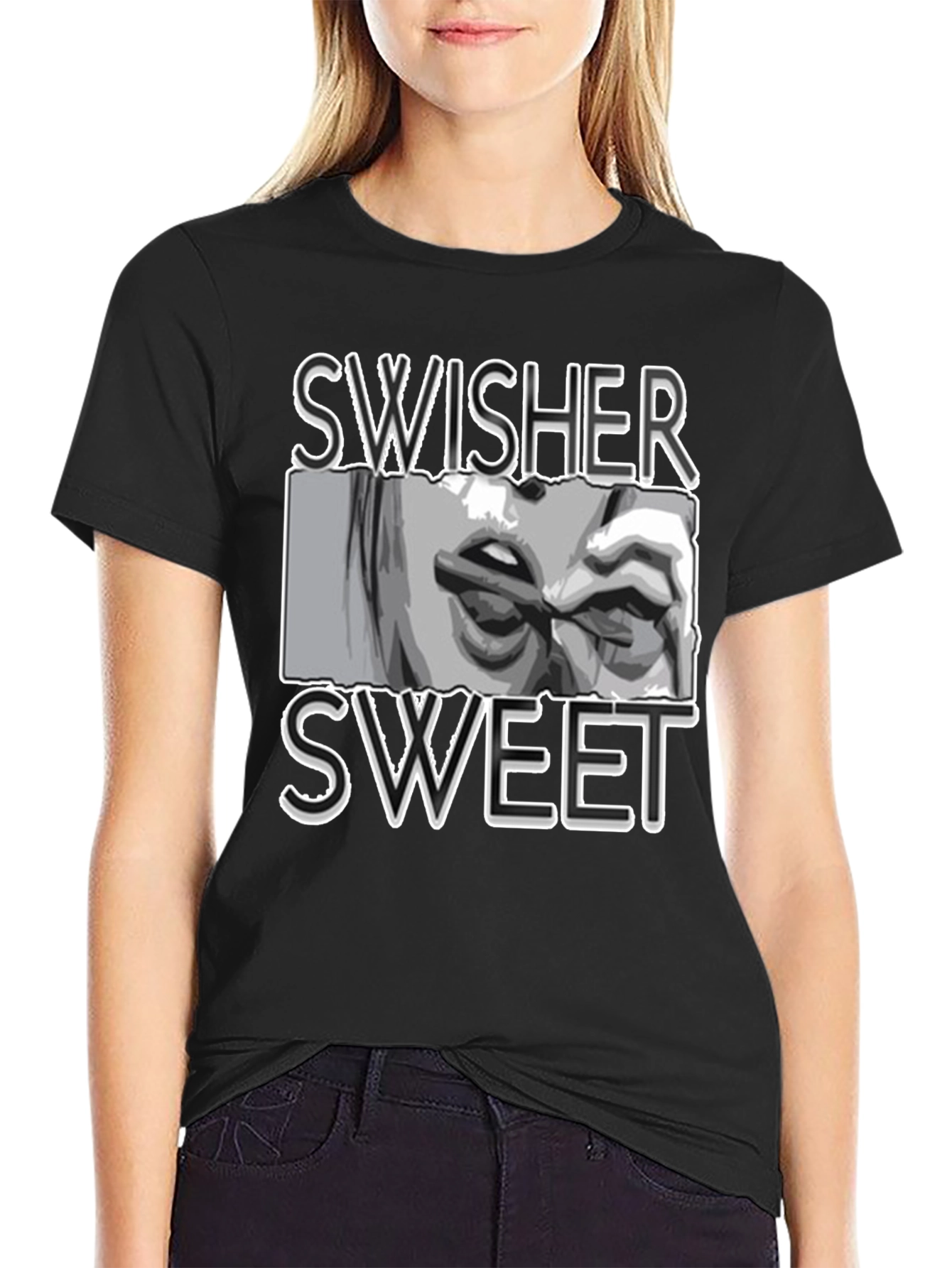 Black Swisher Sweet Graphic T-Shirt - Casual Wear view 2