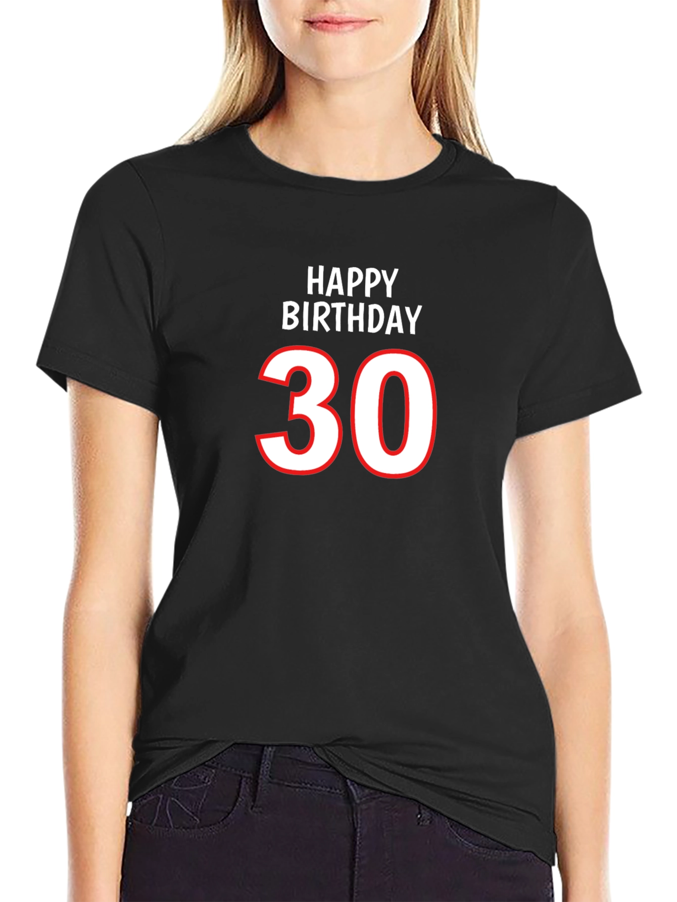 Black Happy 30th Birthday Graphic Tee view 2