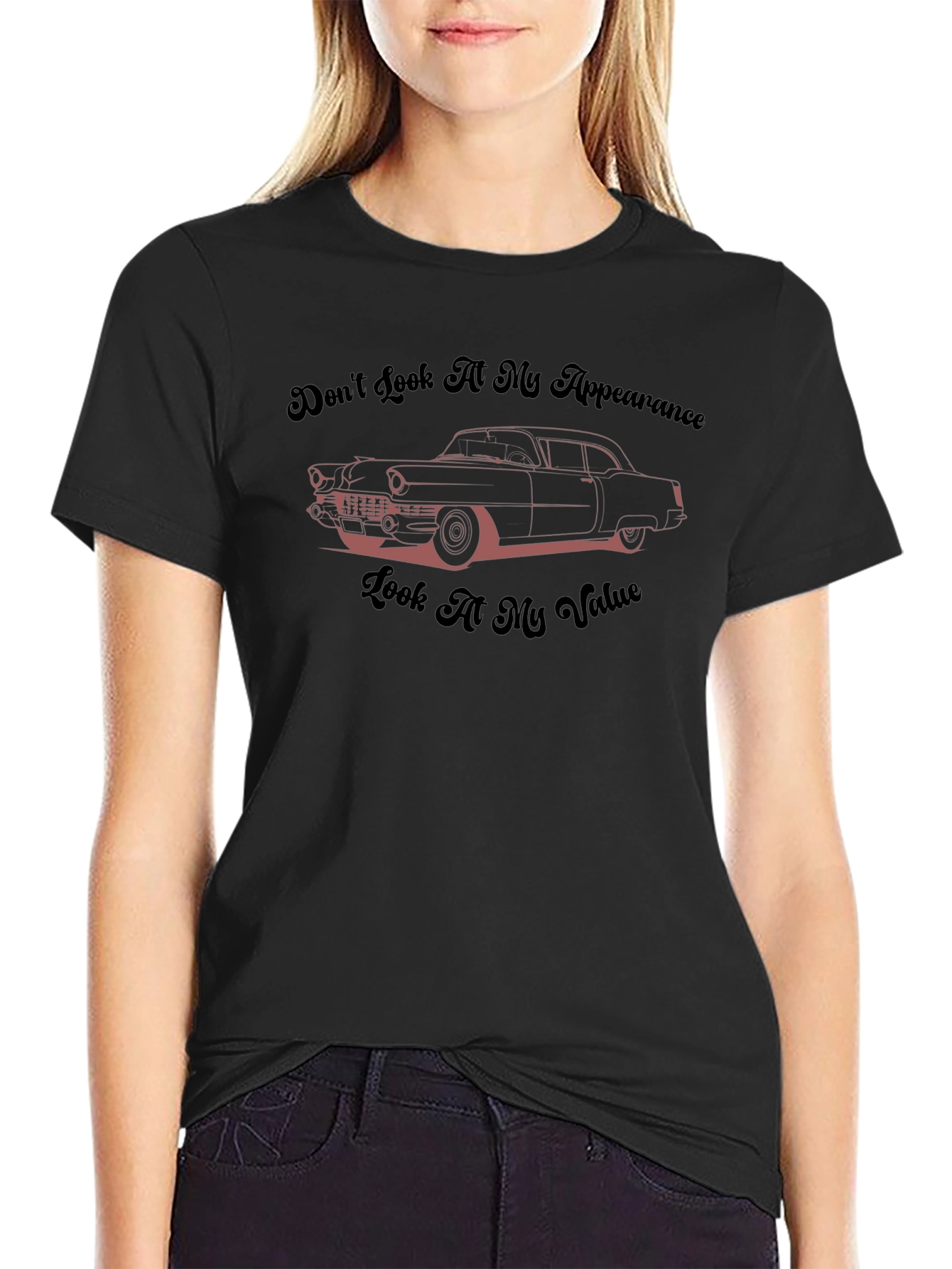 Black Classic Car T-Shirt: Don't Look At My Appearance view 2