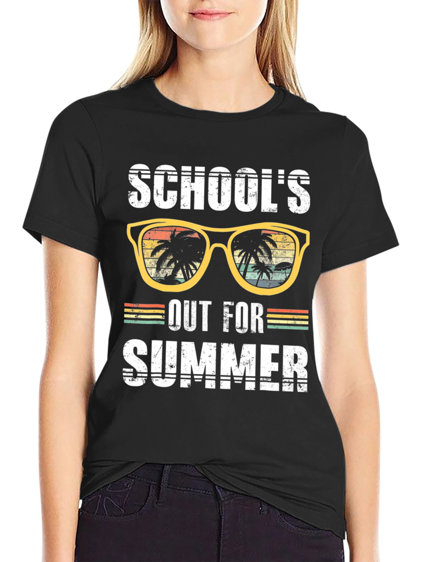 Black School's Out For Summer Graphic T-Shirt view 2