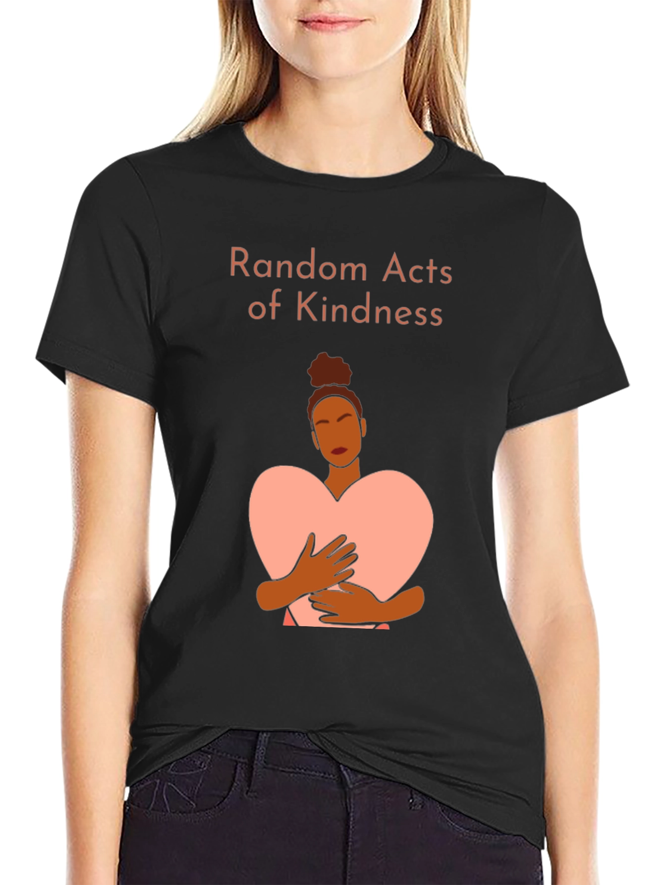 Black Random Acts of Kindness Graphic Tee view 2