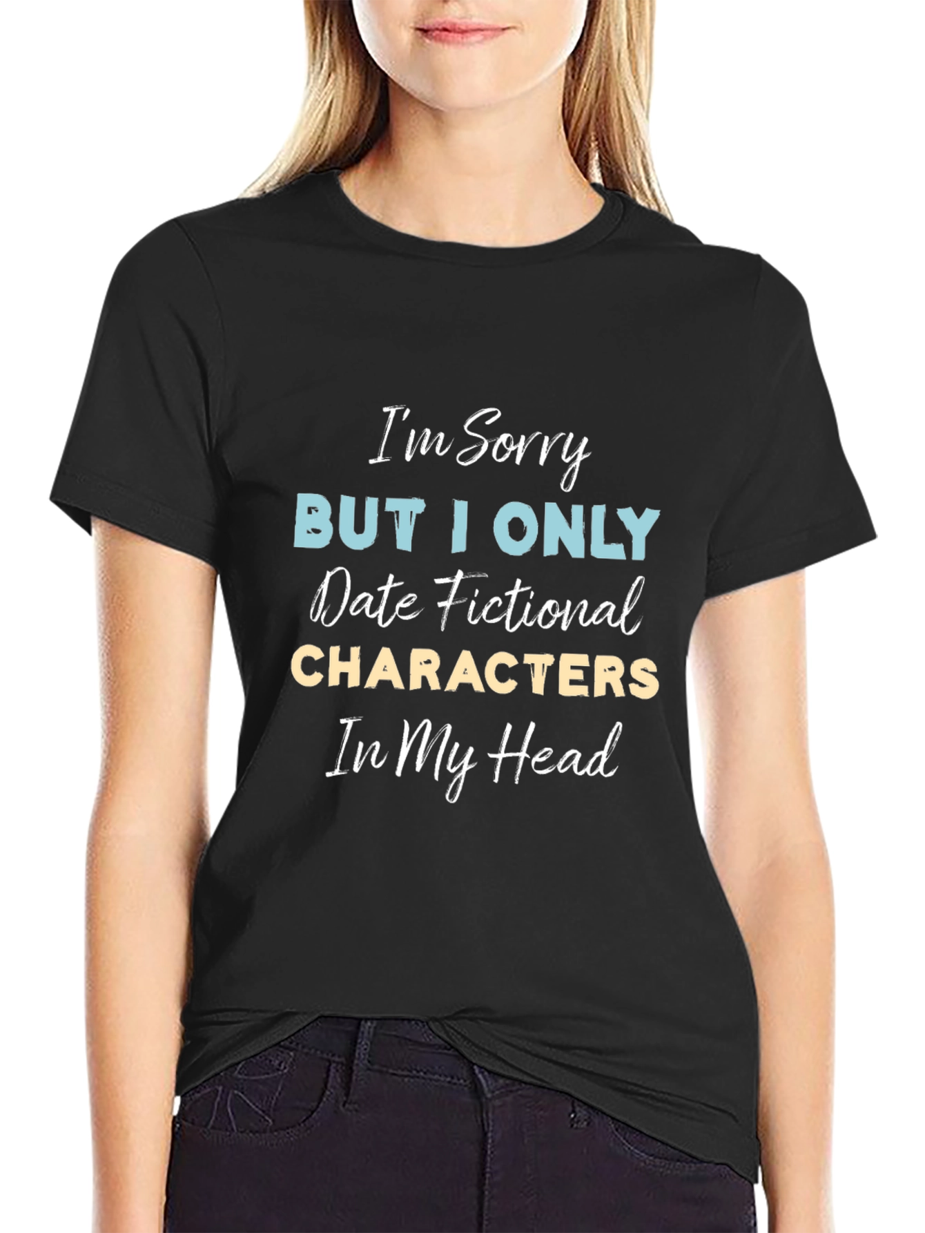 Black Fictional Characters T-Shirt - Novelty Dating Tee view 2