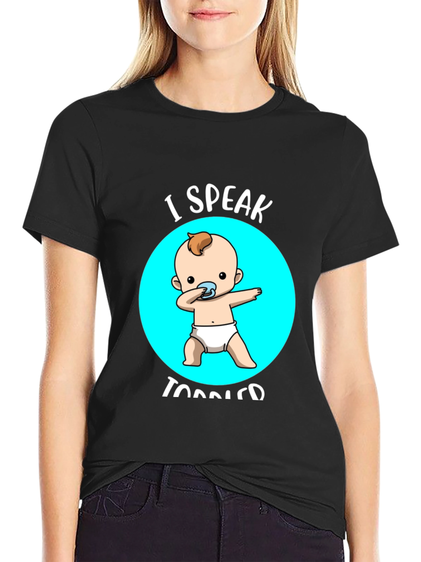 I Speak Toddler Black Graphic T-Shirt - 2