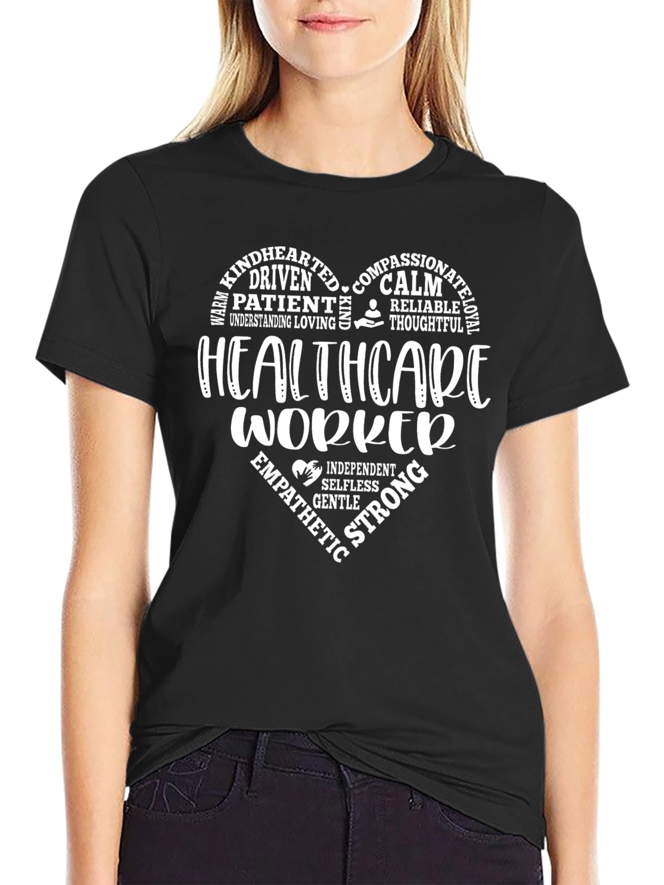 Healthcare Worker Heart Graphic T-Shirt - 2