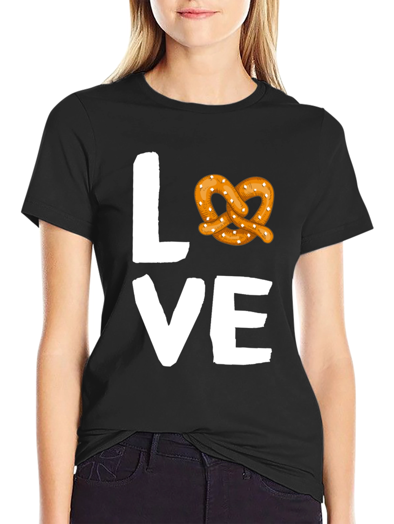 Black Love Pretzel Graphic Tee - Soft Cotton Blend view 2