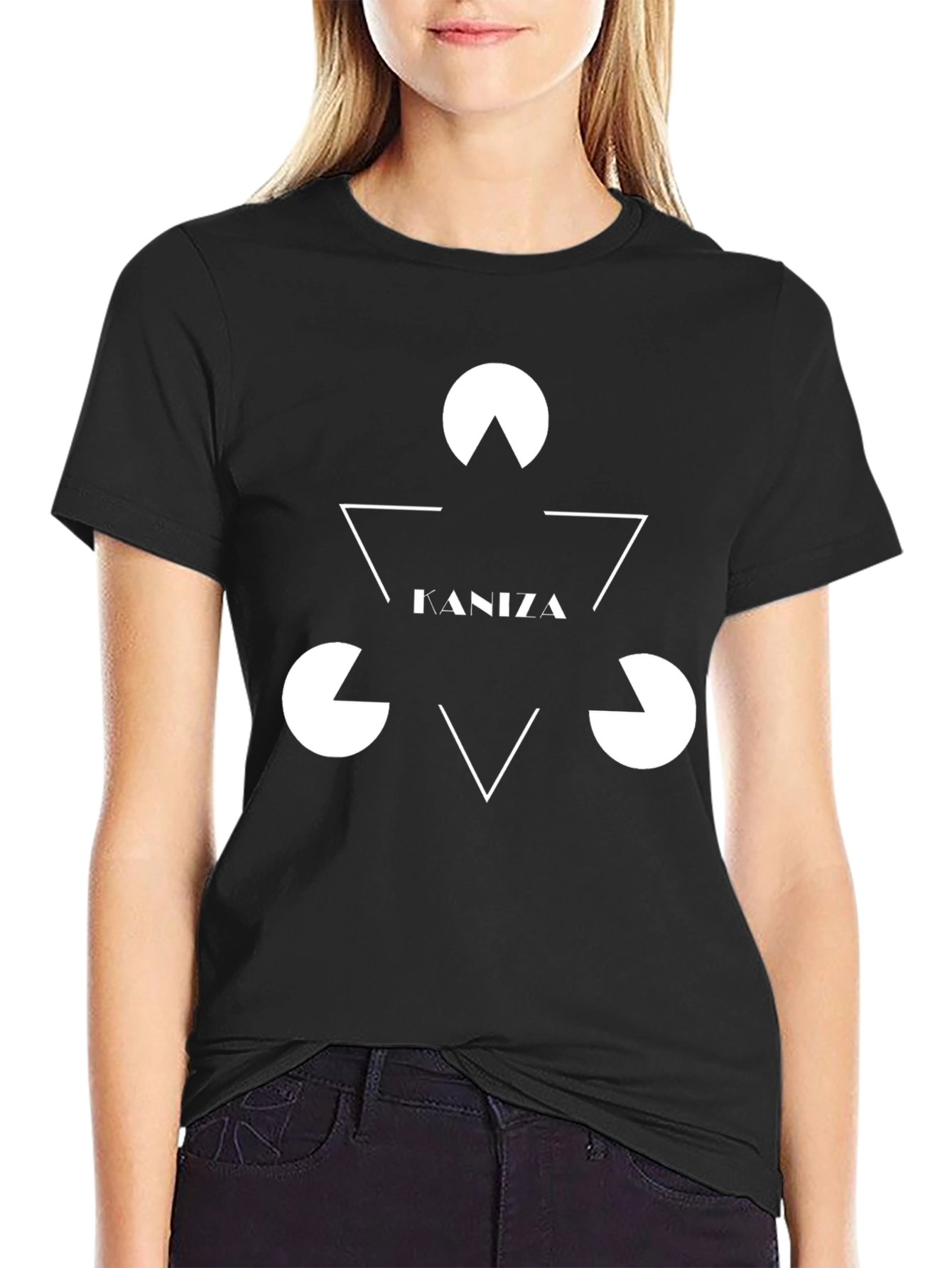 Black Geometric Graphic Tee - Kaniza Design view 2