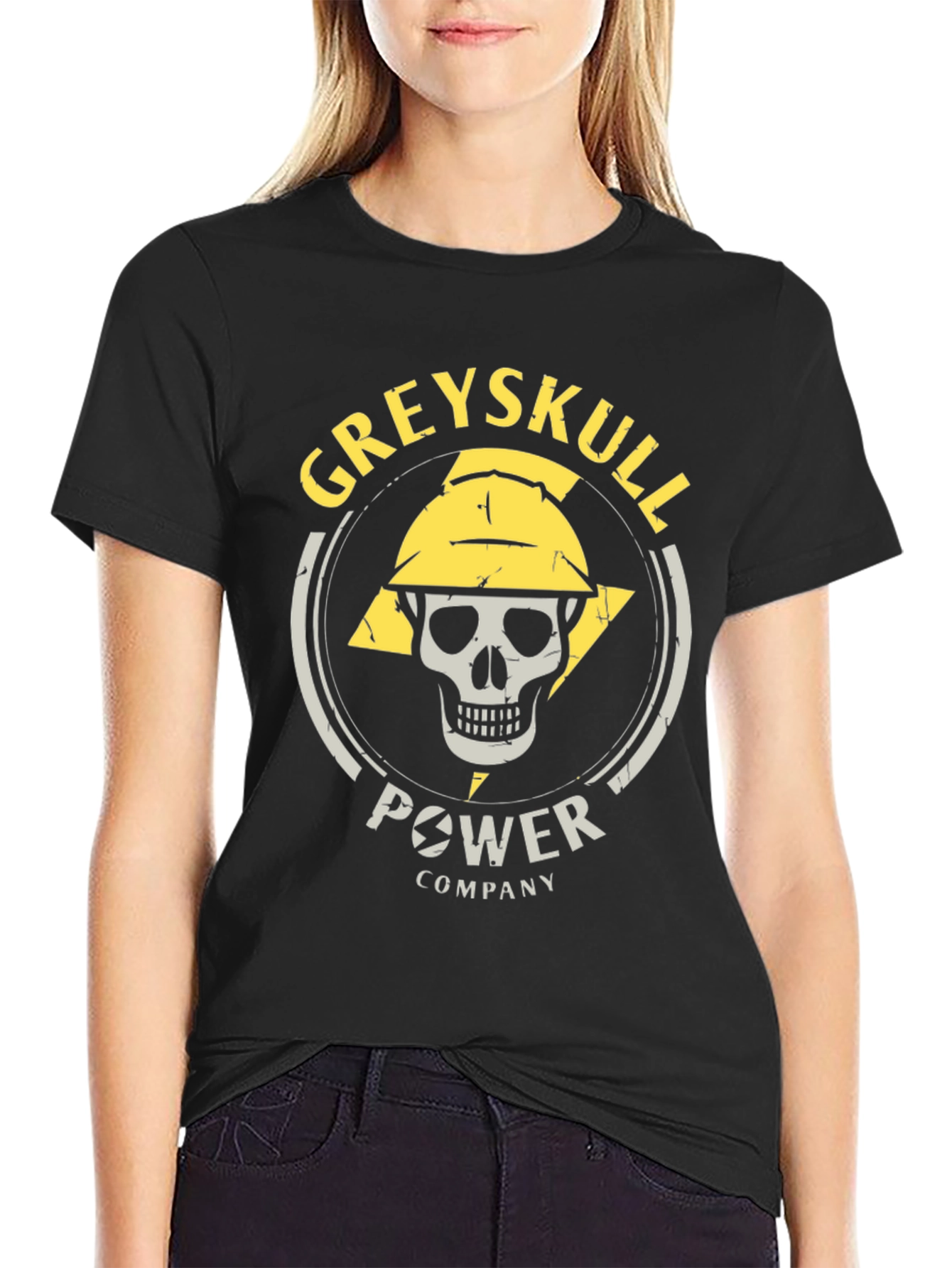 Black Greyskull Power Company Graphic Tee view 2