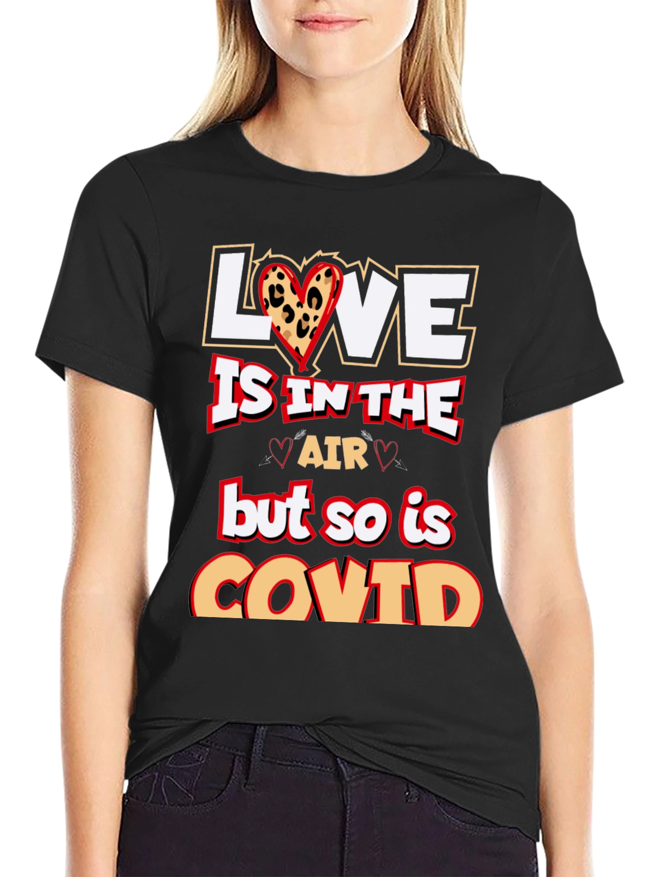 Black Love is in the Air COVID T-Shirt view 2