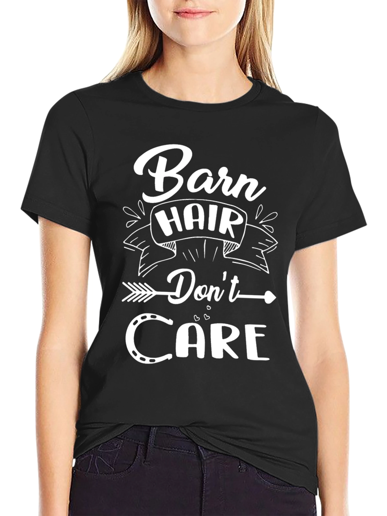 Black Barn Hair Don't Care Graphic T-Shirt view 2