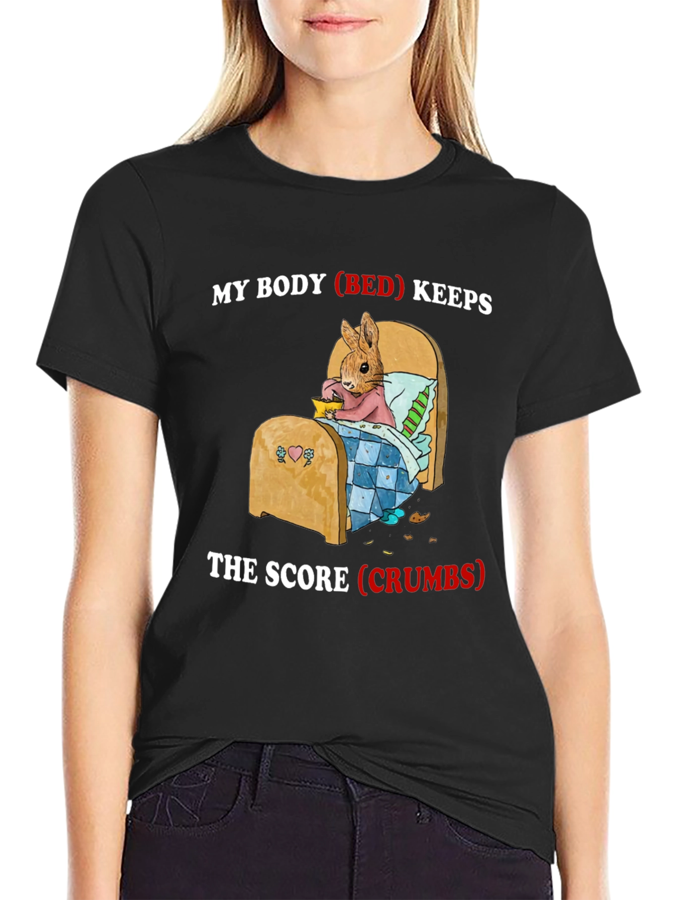 Black My Body (Bed) Keeps The Score (Crumbs) T-Shirt view 2