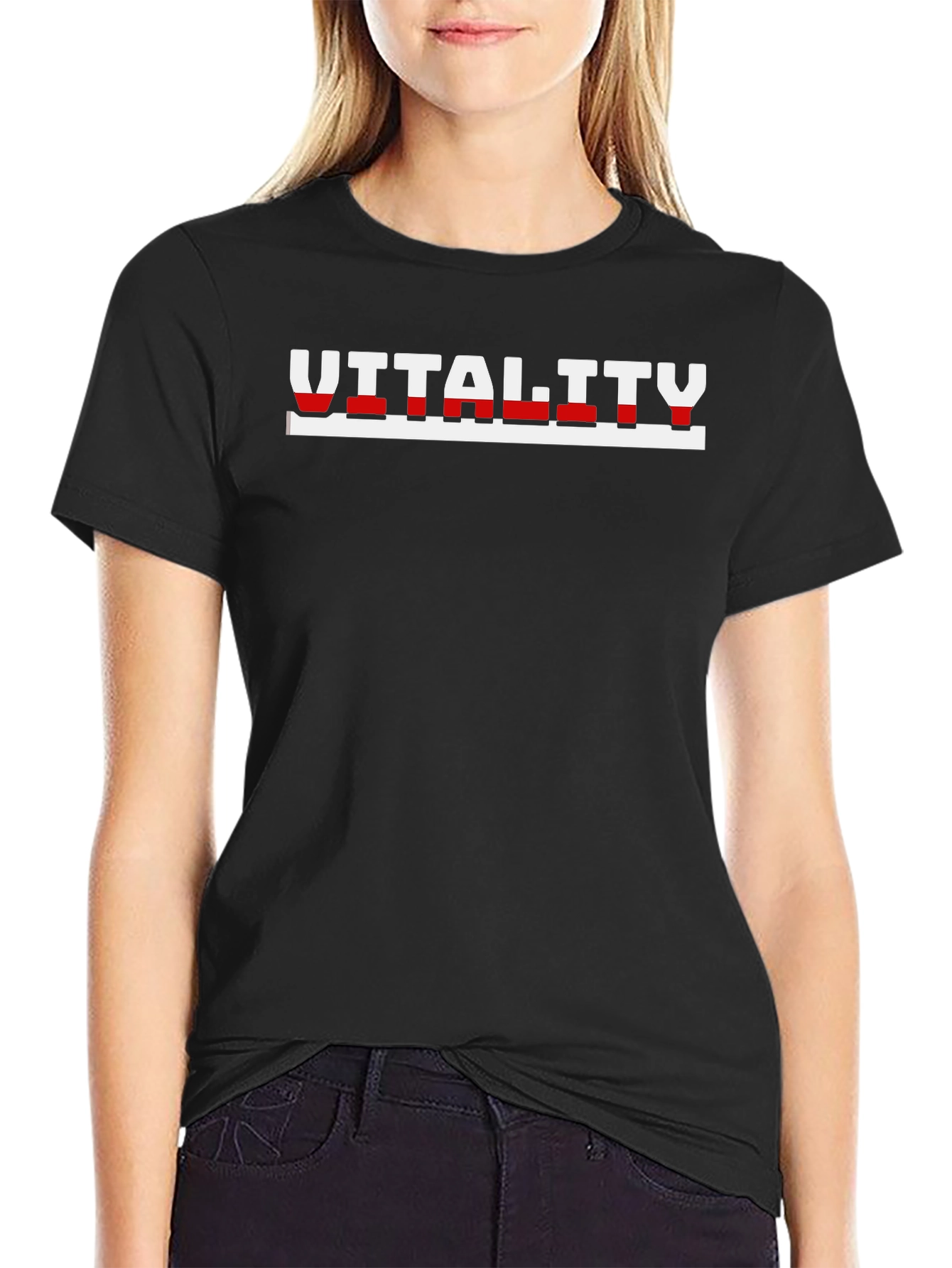 Black Vitality Graphic Tee - Level Up Your Look view 2