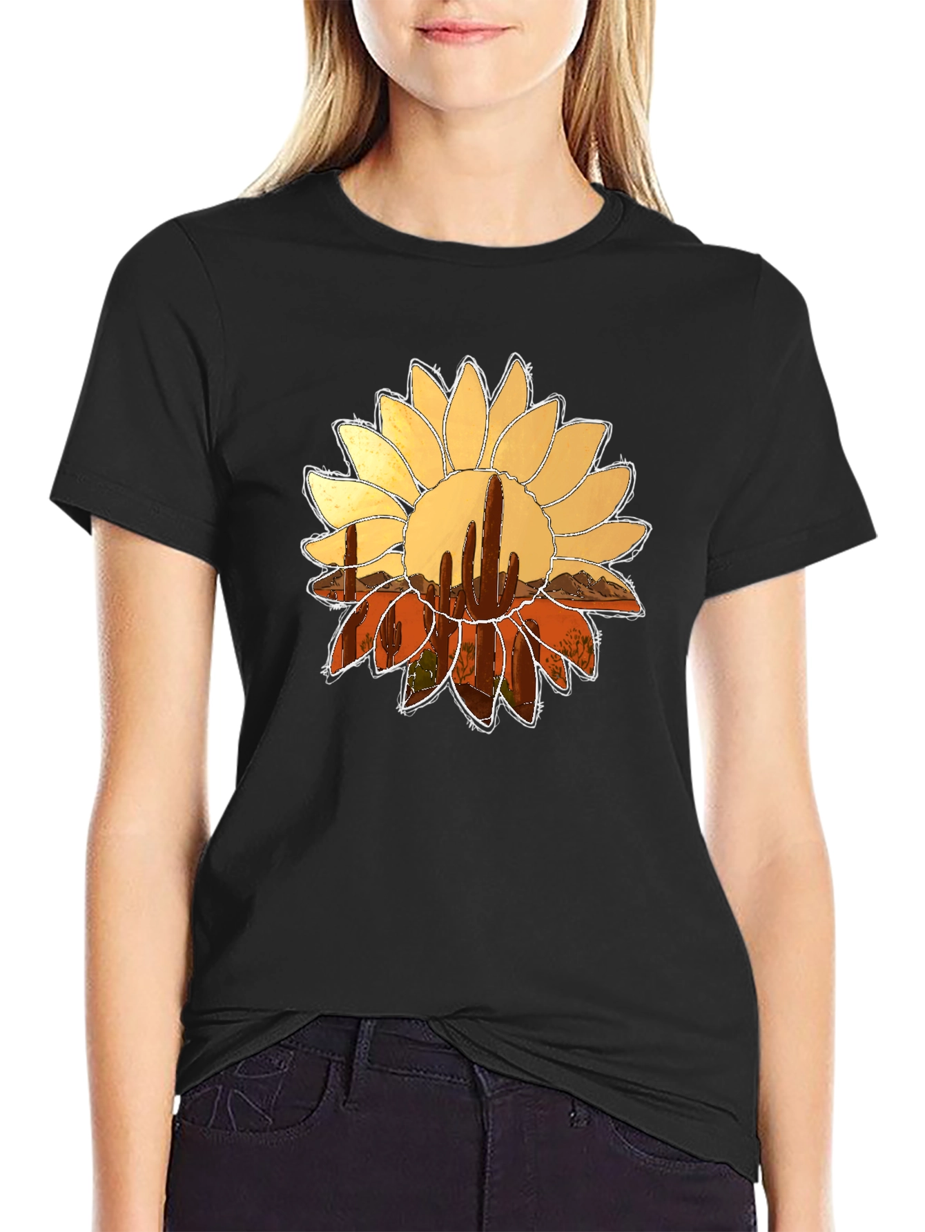 Cactus Flower Graphic Tee - Desert Bloom - 2