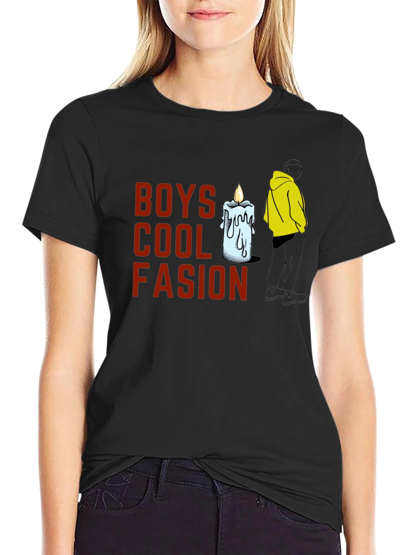 Black Boys Cool Fashion Graphic T-Shirt view 2