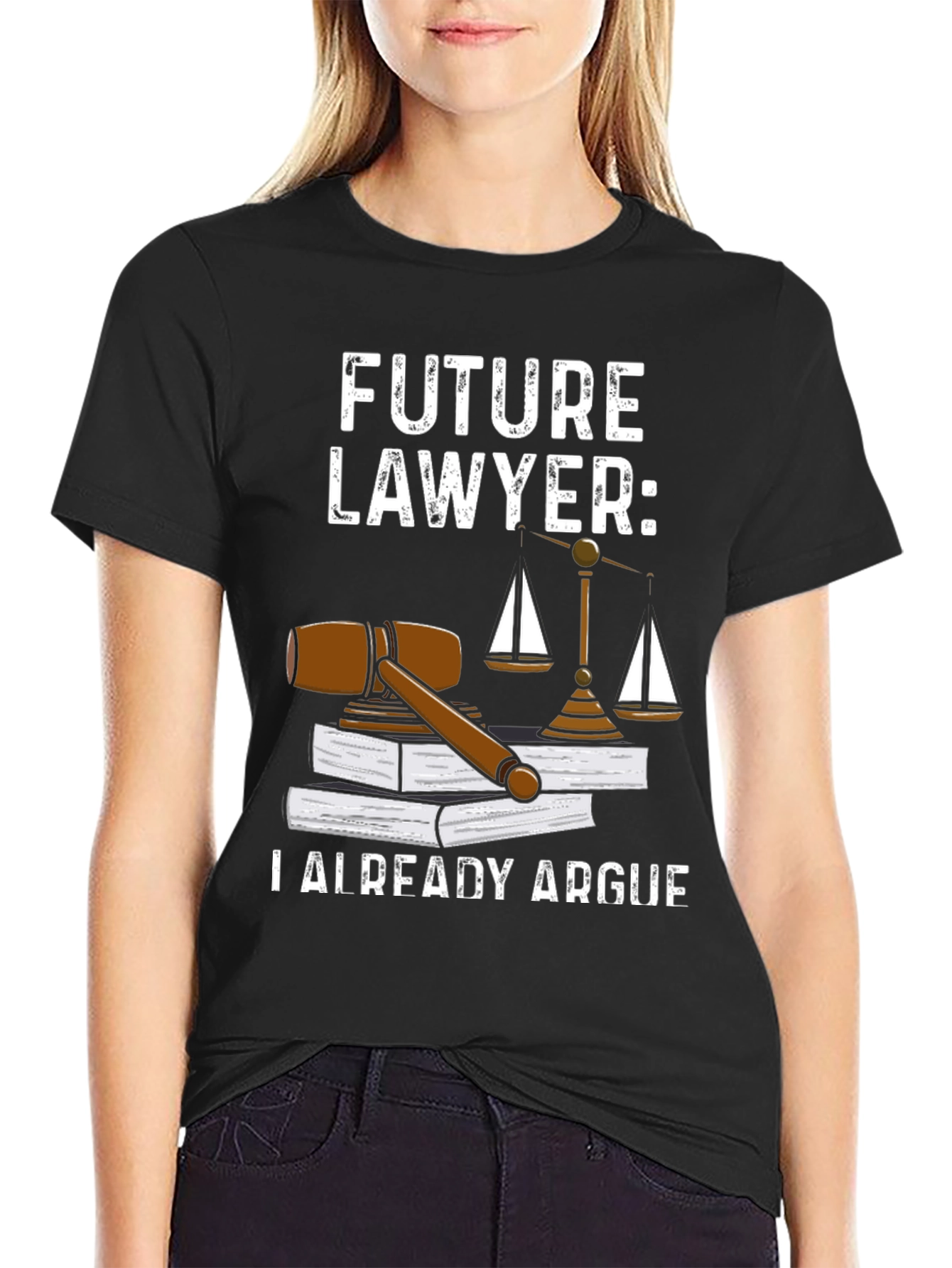Black Future Lawyer T-Shirt - Law School Gift view 2