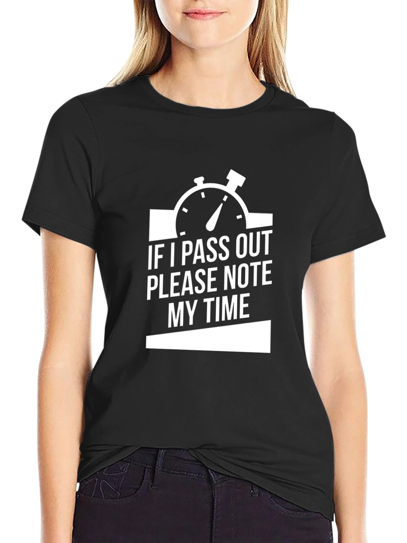 Black Funny "Note My Time" Graphic Tee view 2