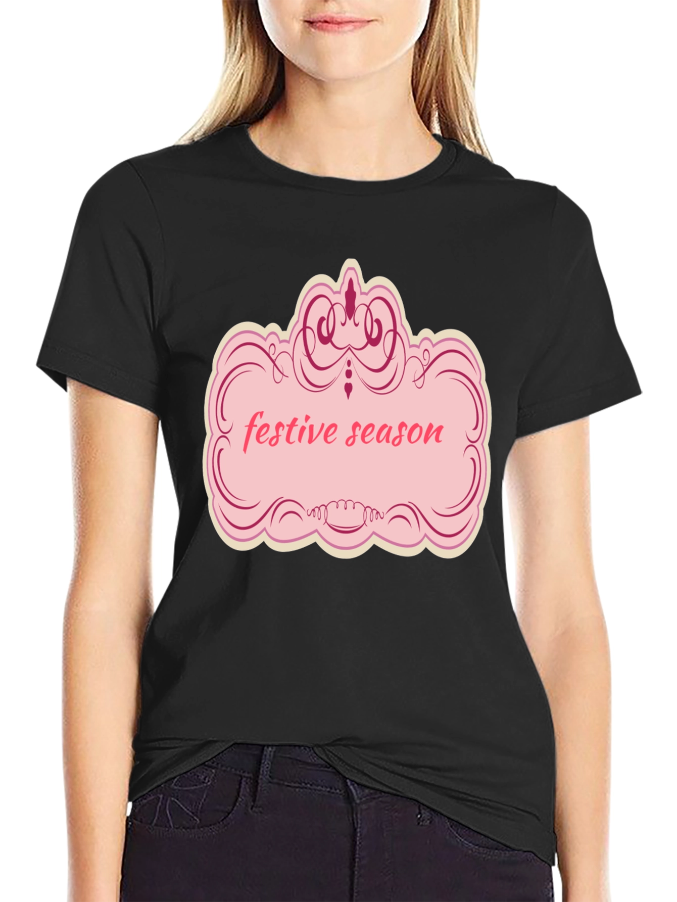Black Festive Season T-Shirt view 2