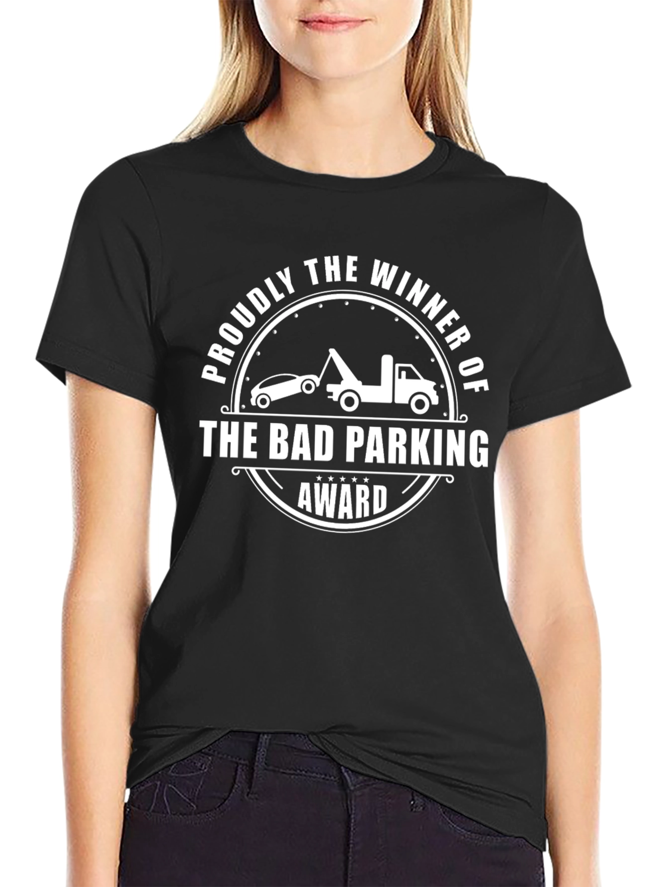 Black Winner of the Bad Parking Award T-Shirt view 2