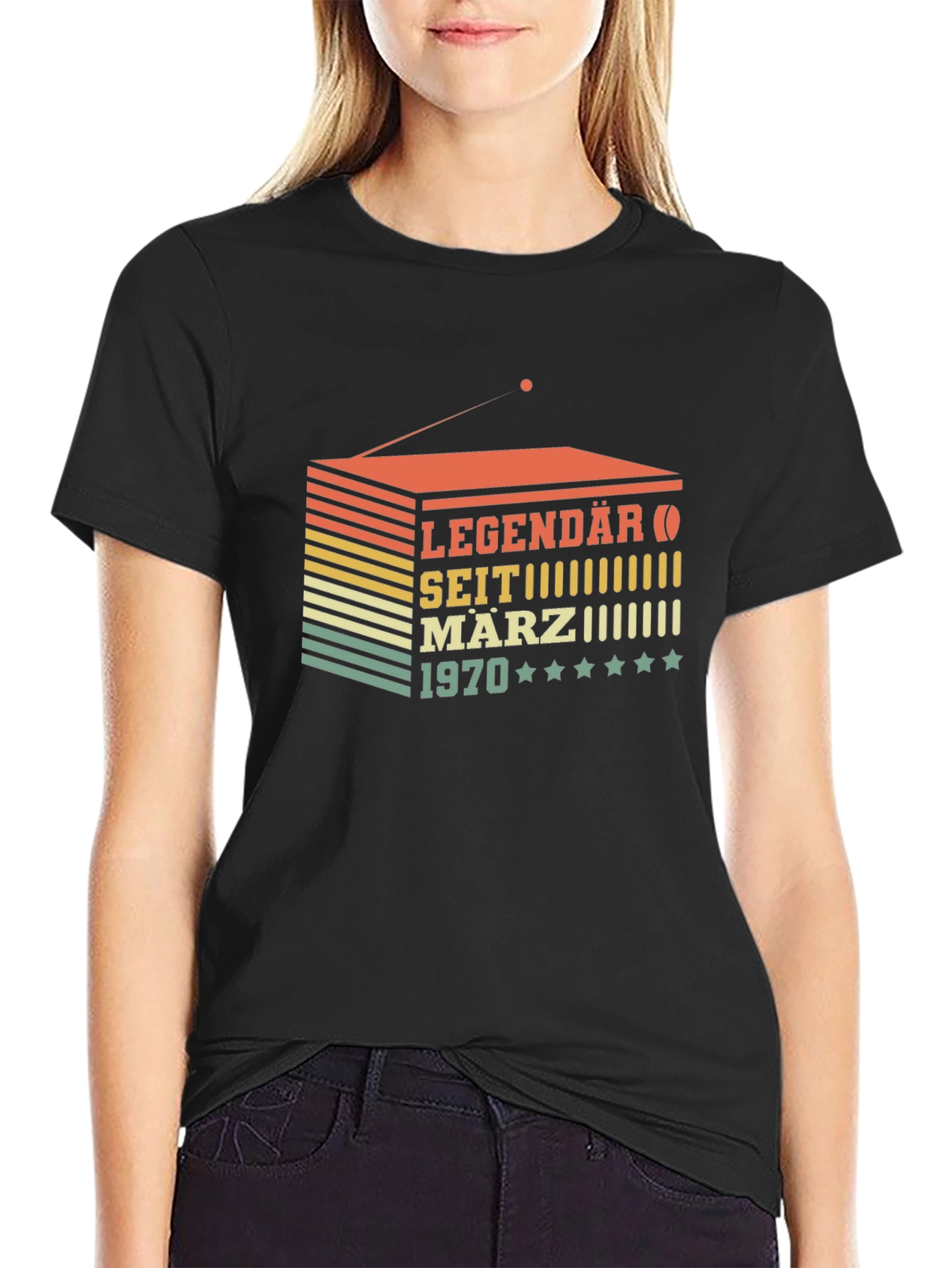 Black Legendary Since March 1970 T-Shirt view 2