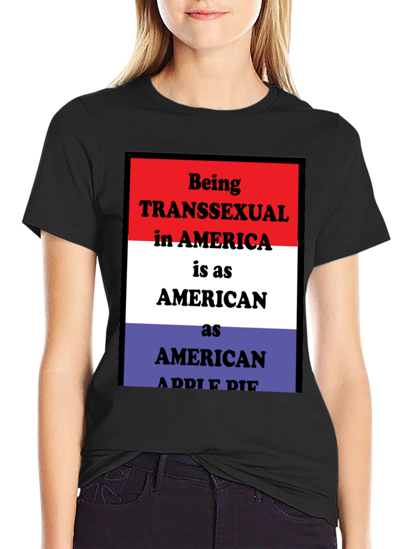 Black Transgender American Pride T-Shirt view 2
