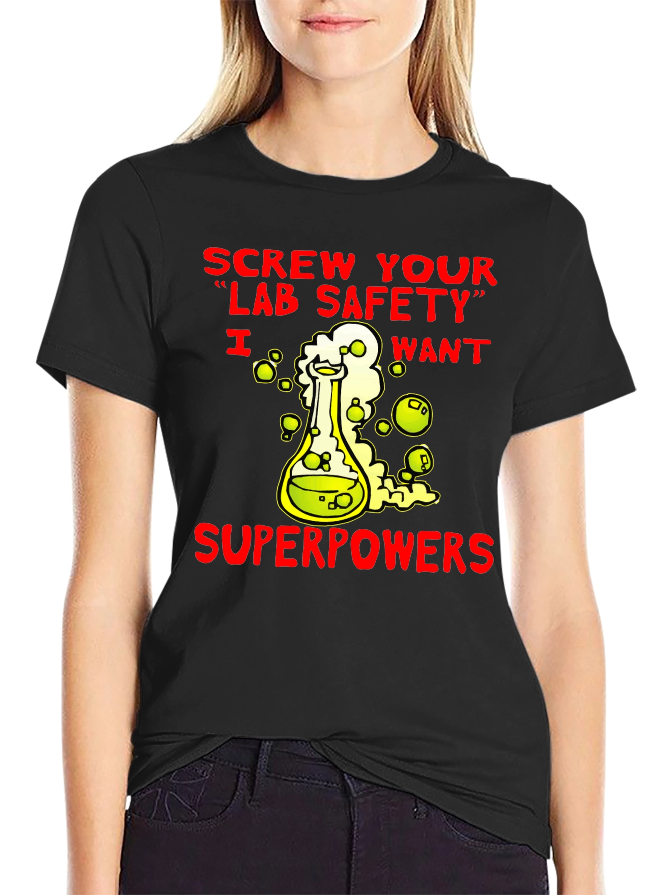 Black Lab Safety Superpowers T-Shirt view 2