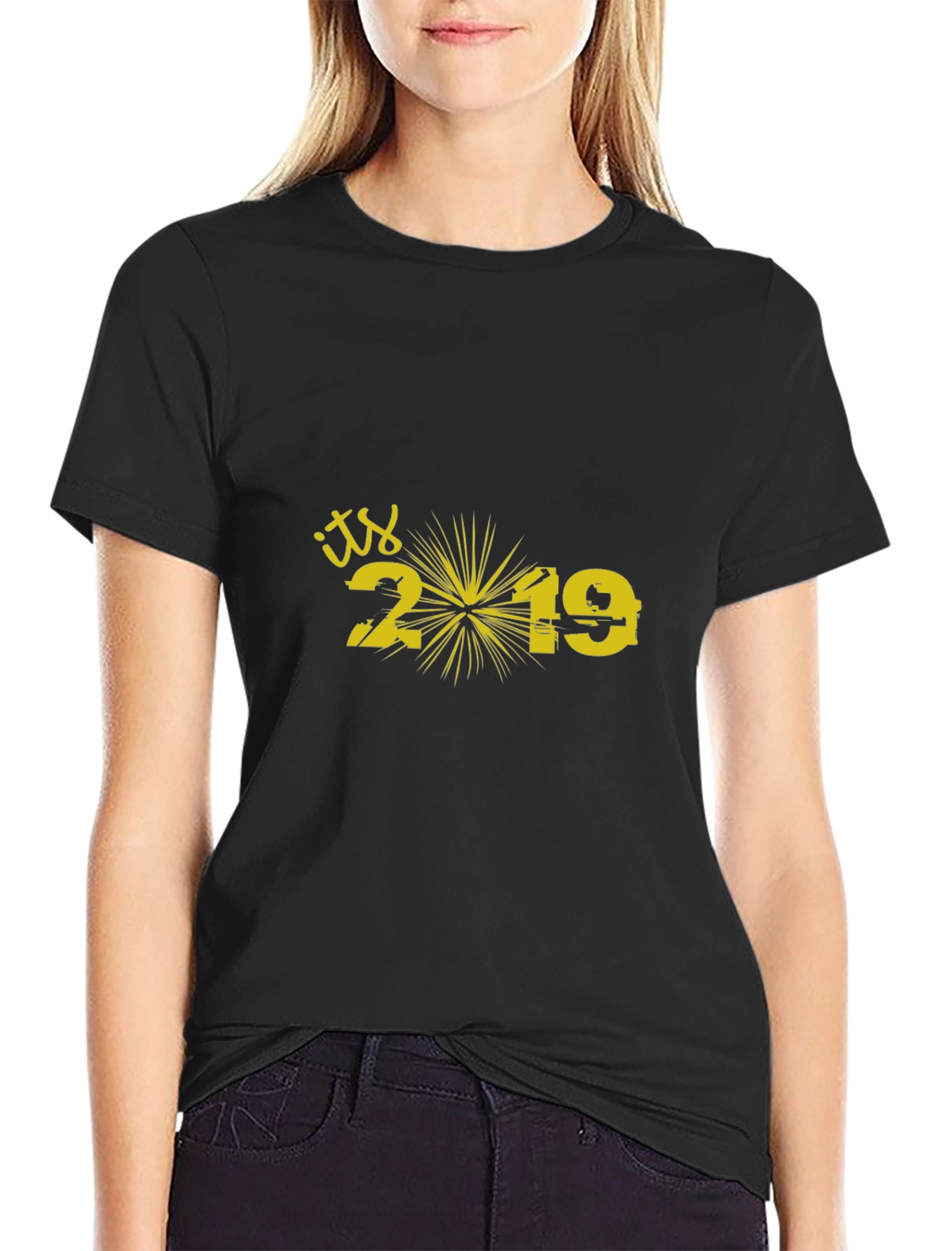Black Its 2019 New Years T-Shirt view 2