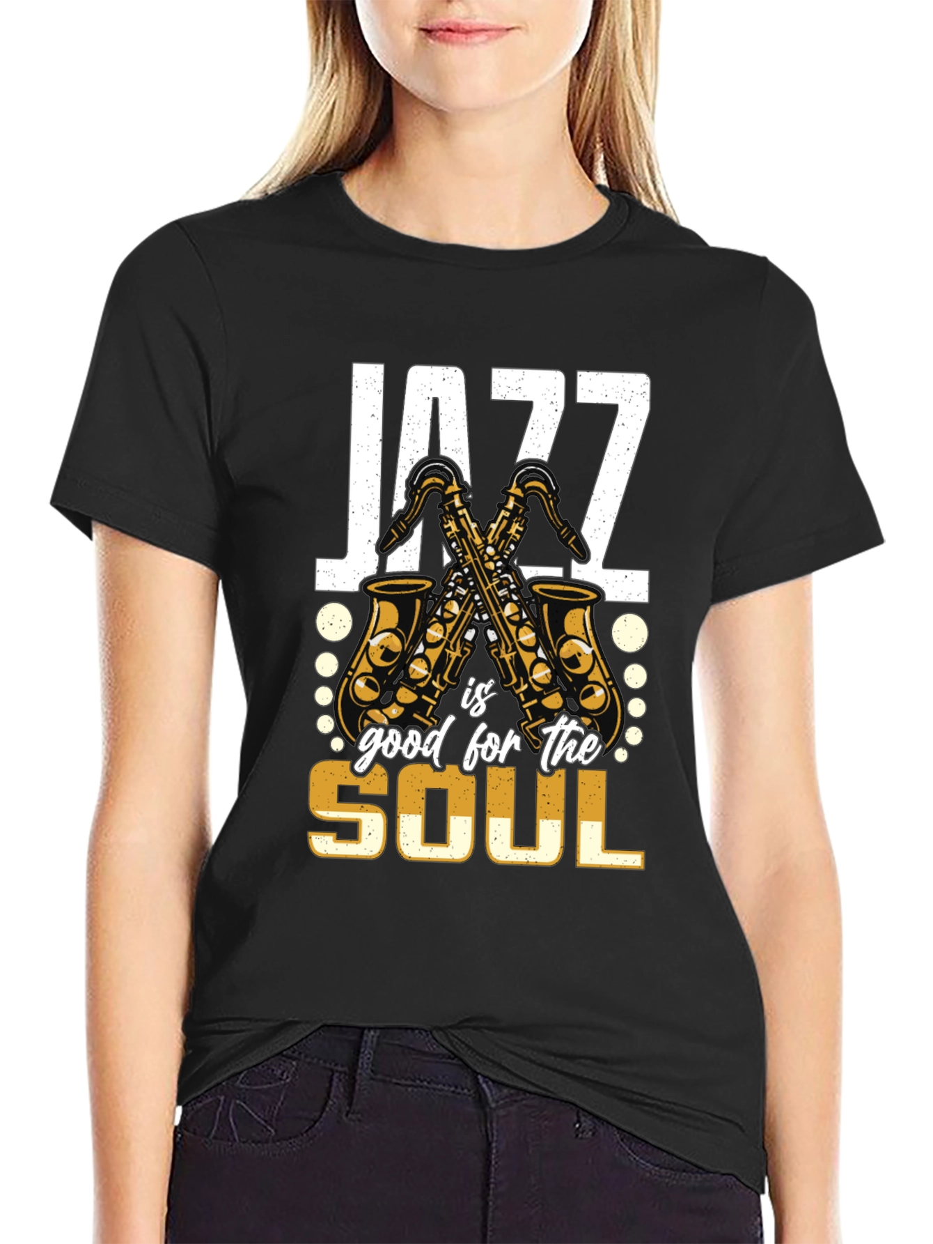 Black Jazz is Good for the Soul T-Shirt view 2