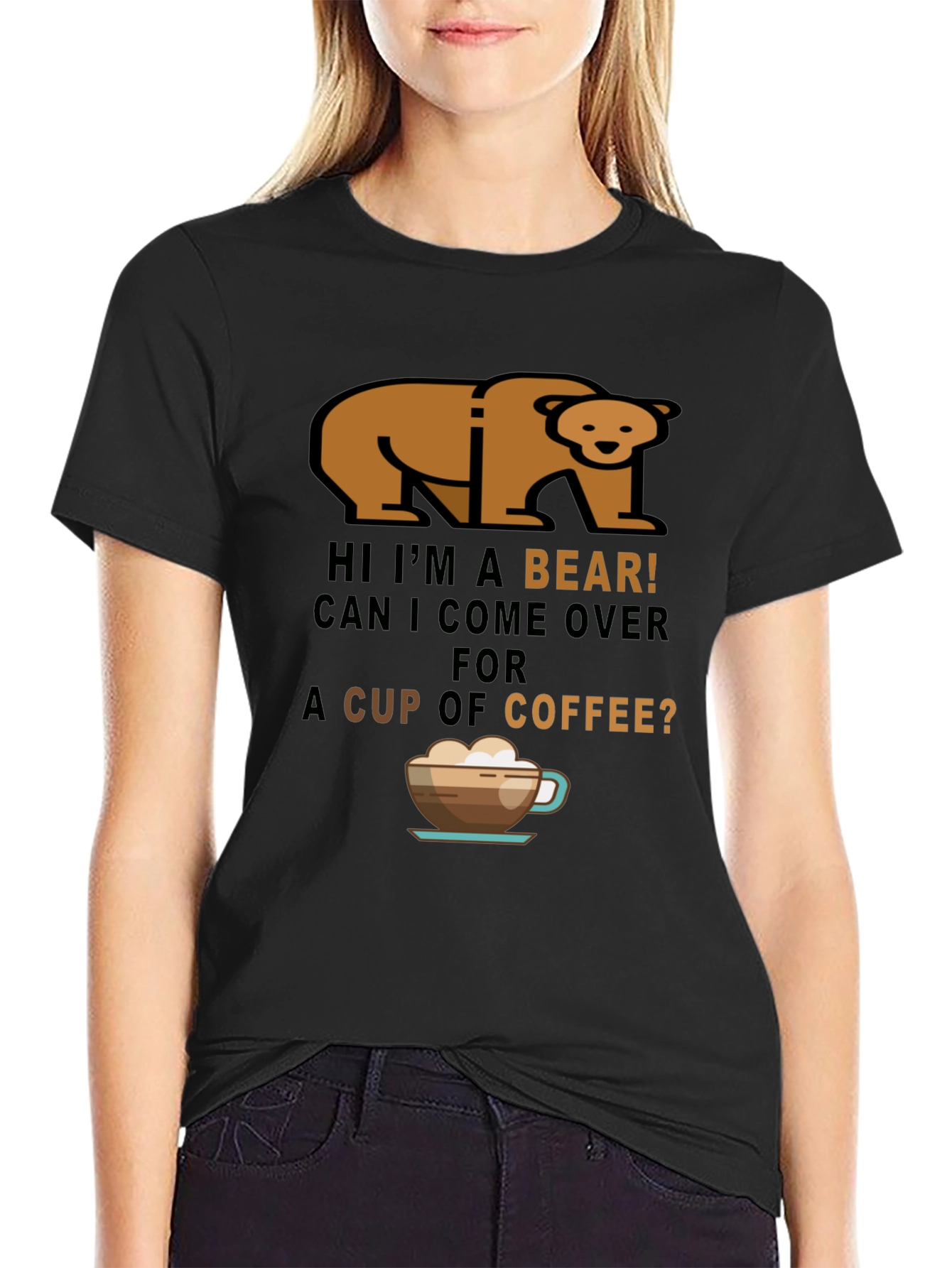 Black Bear Coffee T-Shirt - Funny Graphic Tee view 2