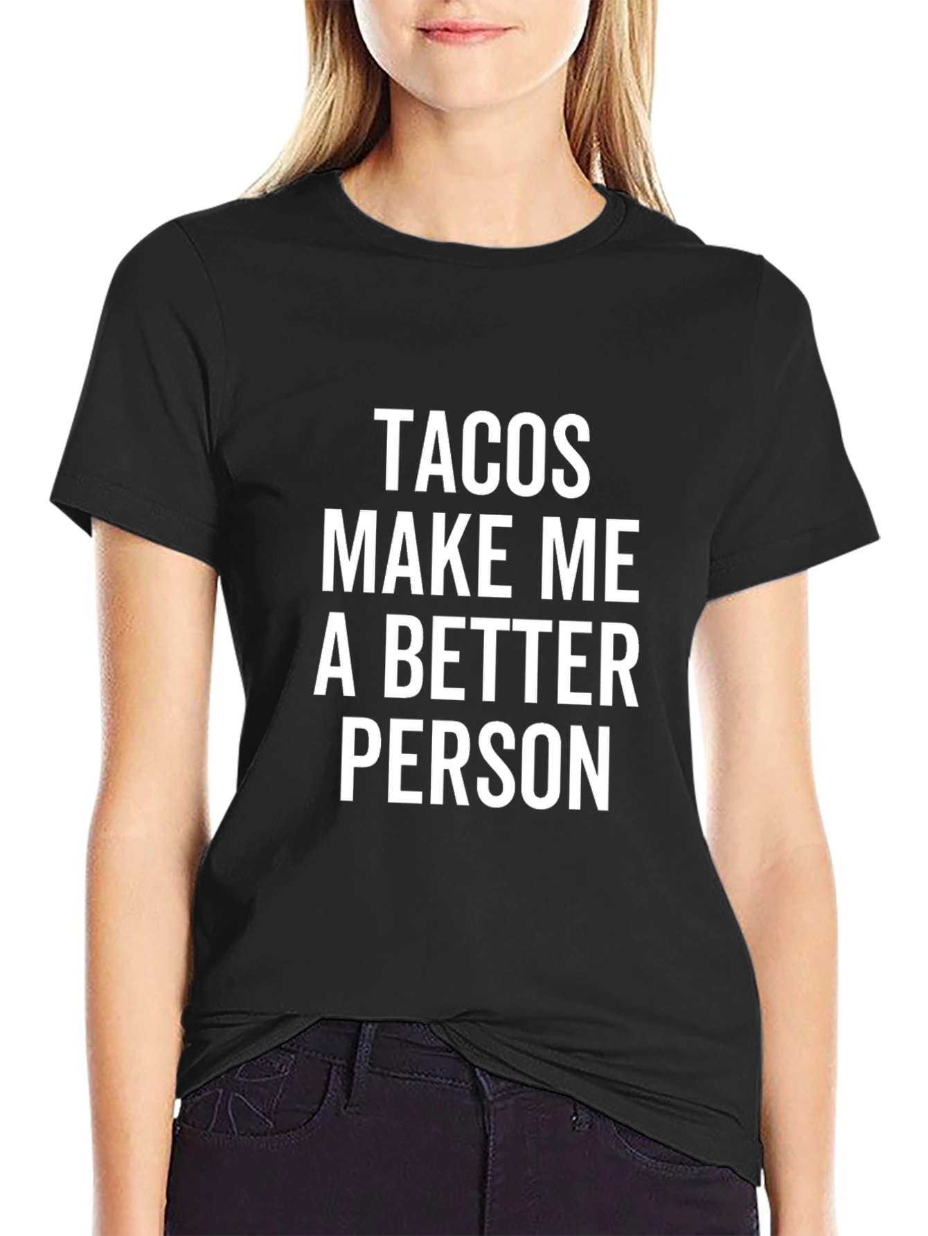 Black Tacos Make Me A Better Person Graphic Tee view 2