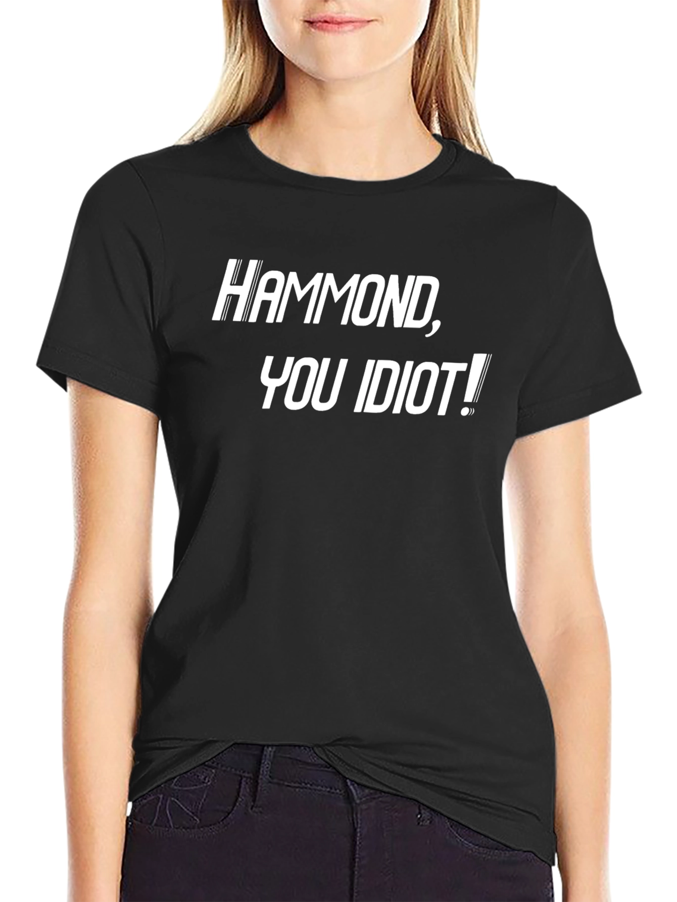 Black Hammond You Idiot! Graphic T-Shirt view 2