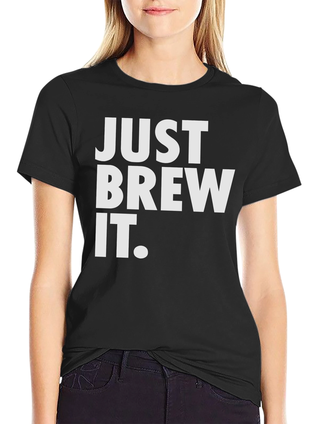 Black Just Brew It Black T-Shirt view 2